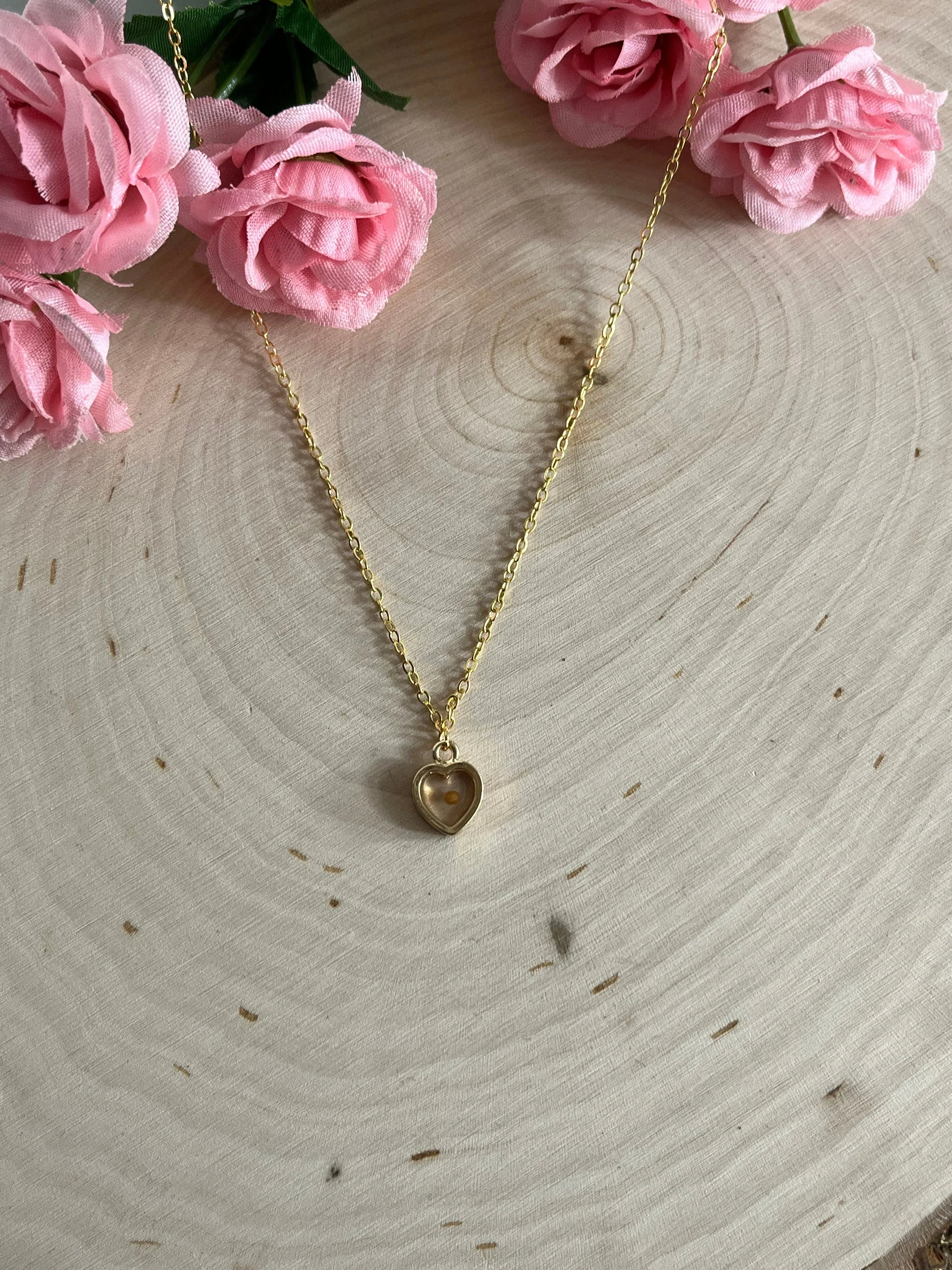 Mustard Seed Heart Necklace in Gold and Silver – Christian Faith Jewelry for Women