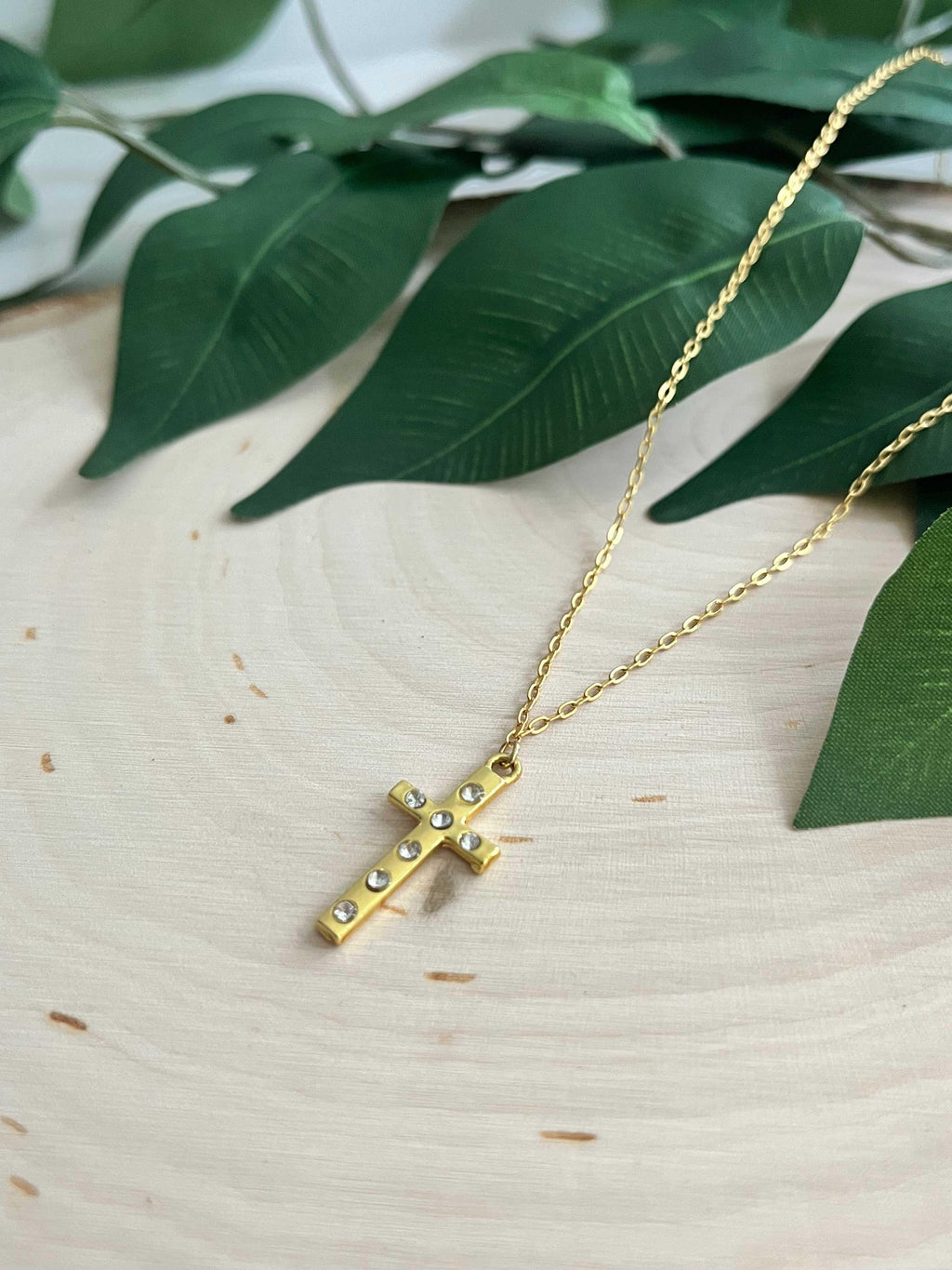 Simply In The Cross – 16K Gold Necklace
