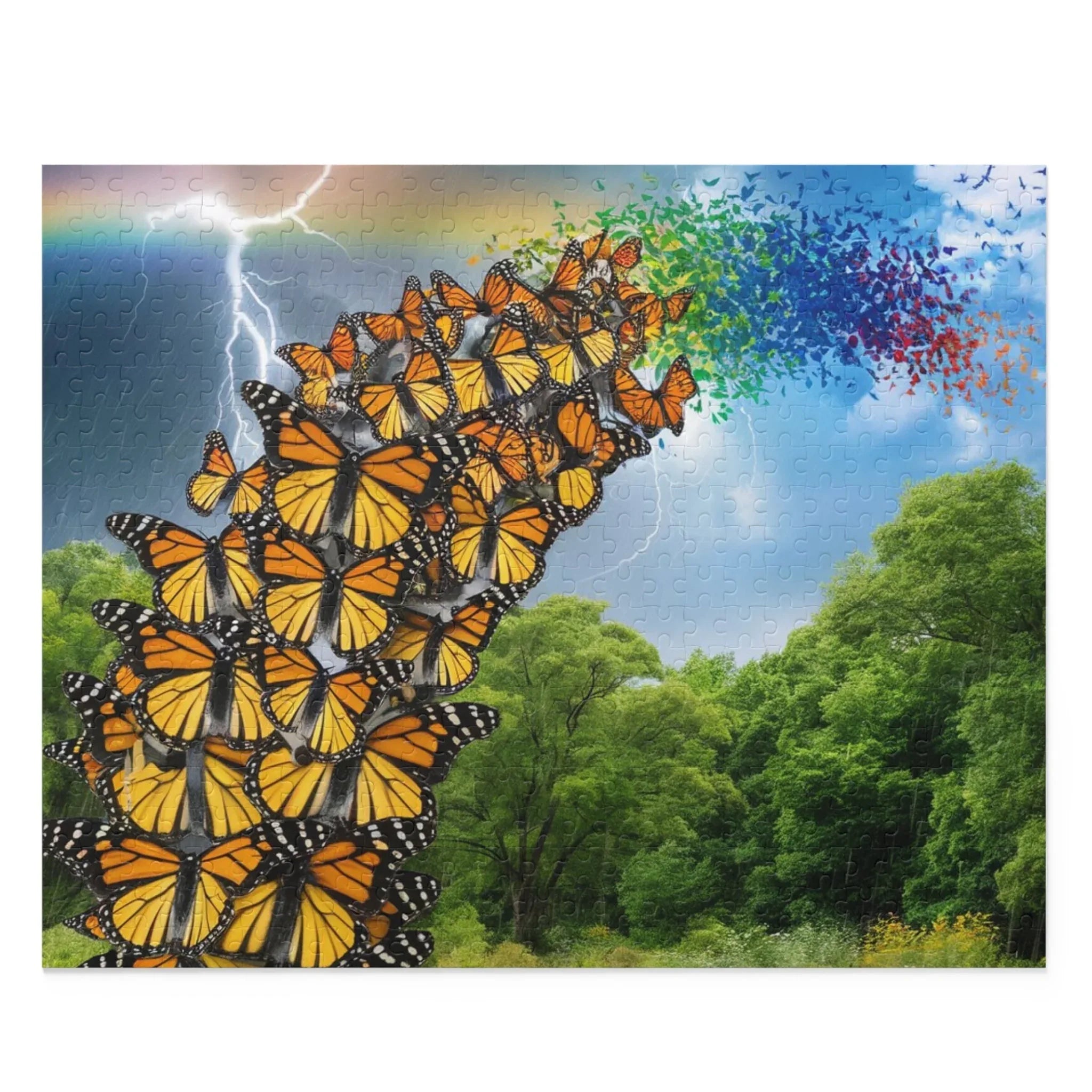 Rainbow Monarch Puzzle 20" × 16" (500 pcs)