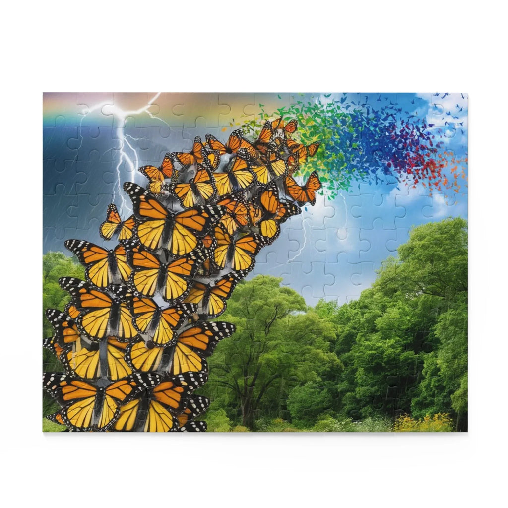 Rainbow Monarch Puzzle 10" × 8" (120 pcs)