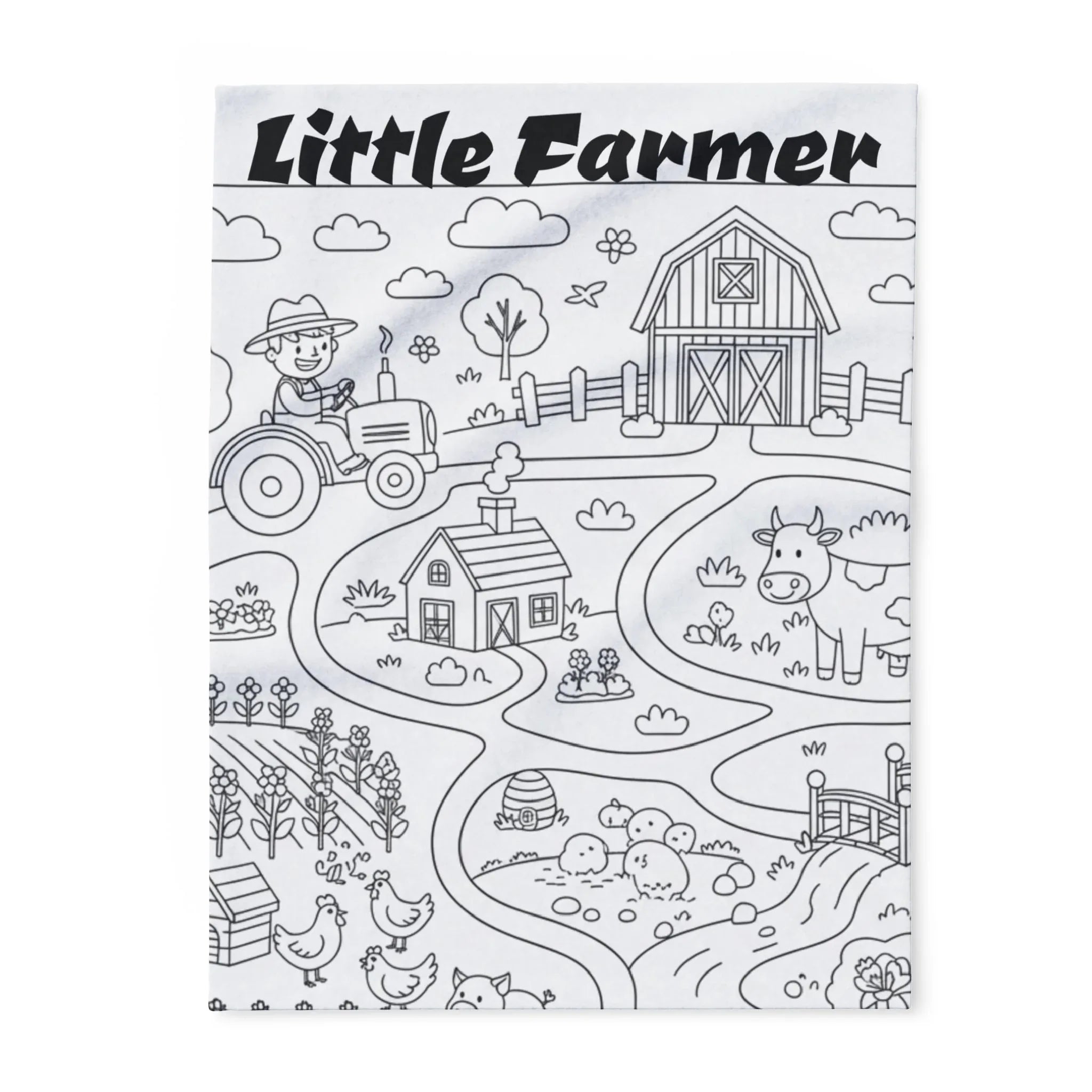 Cozy Farmhouse Fleece Blanket 30'' × 40''