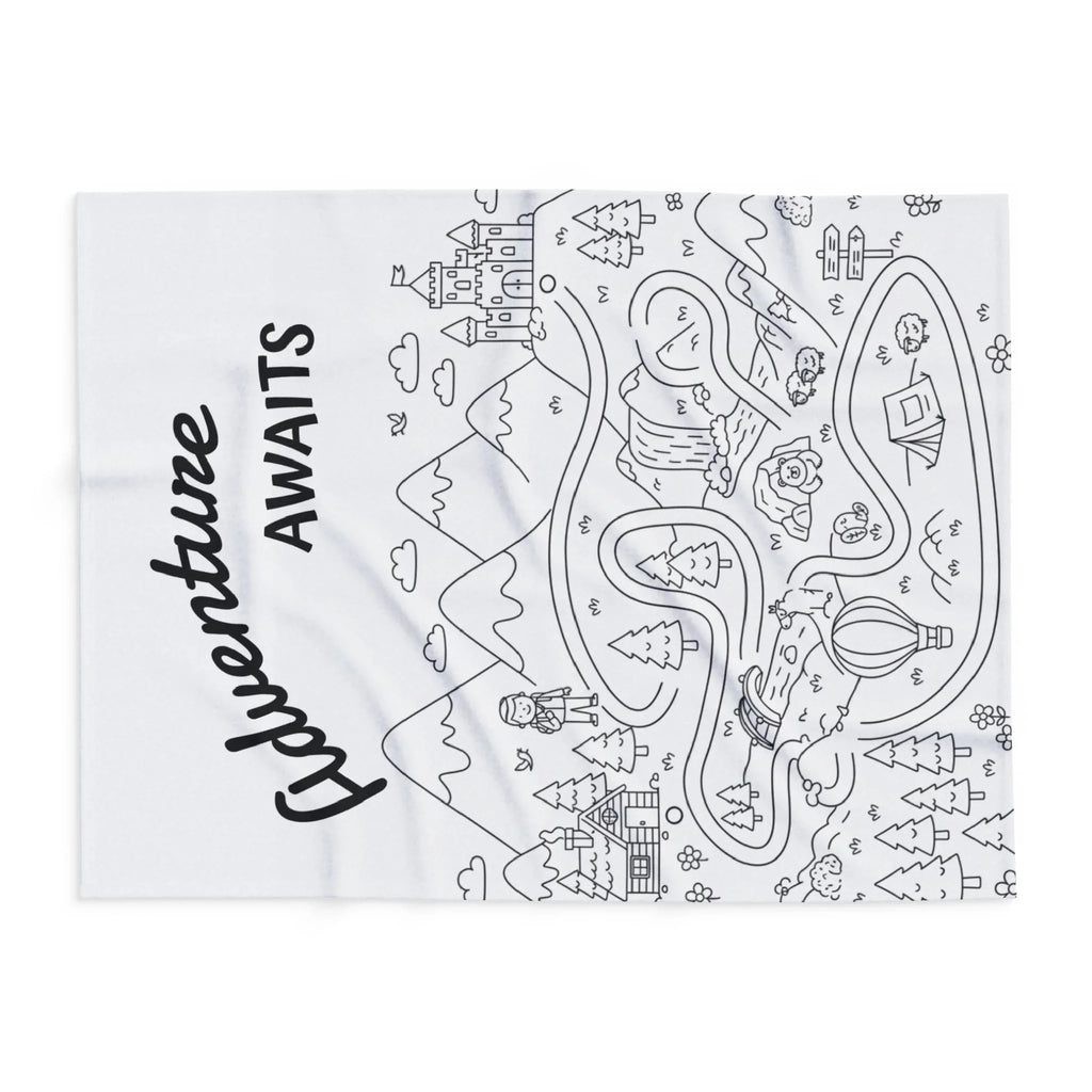 Adventure Awaits Arctic Fleece Blanket - Cozy Travel-Inspired Throw for Adventure Lovers
