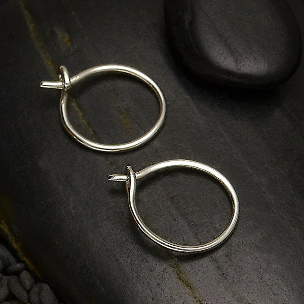 Sterling Silver Circle Hoop Earrings – 11x11mm Minimalist Everyday Hoops