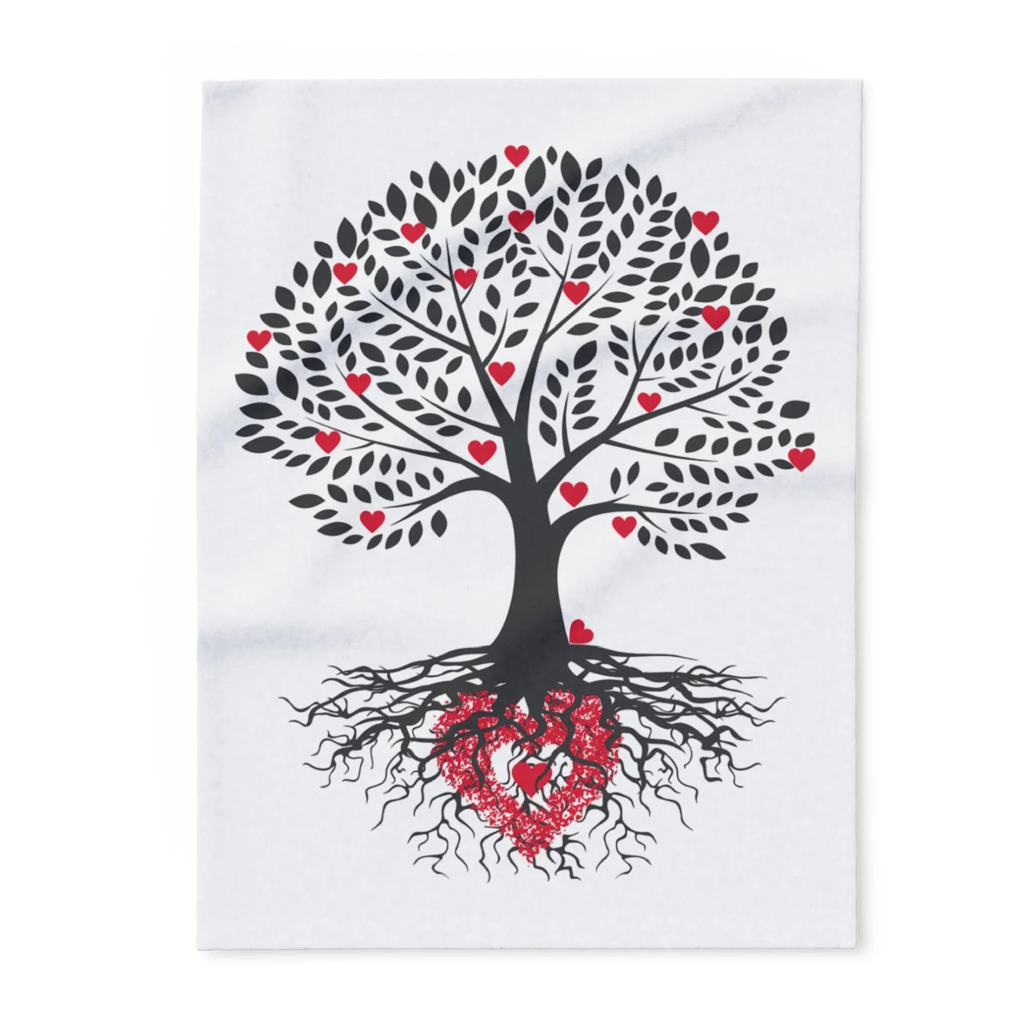 Cozy Heart Tree Fleece Blanket 30'' × 40''