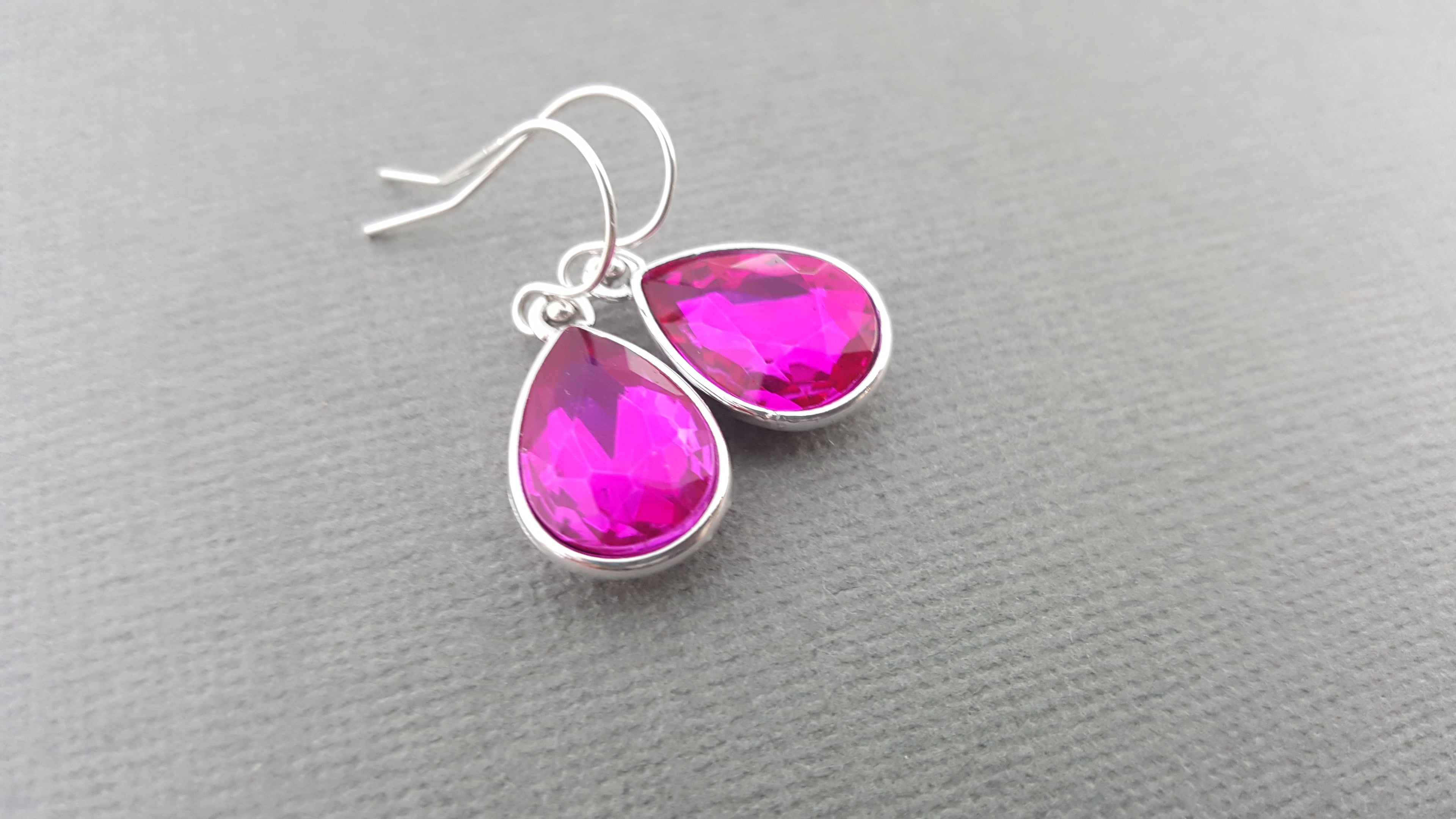 October Birthstone Earrings - Crystal Teardrop Earrings