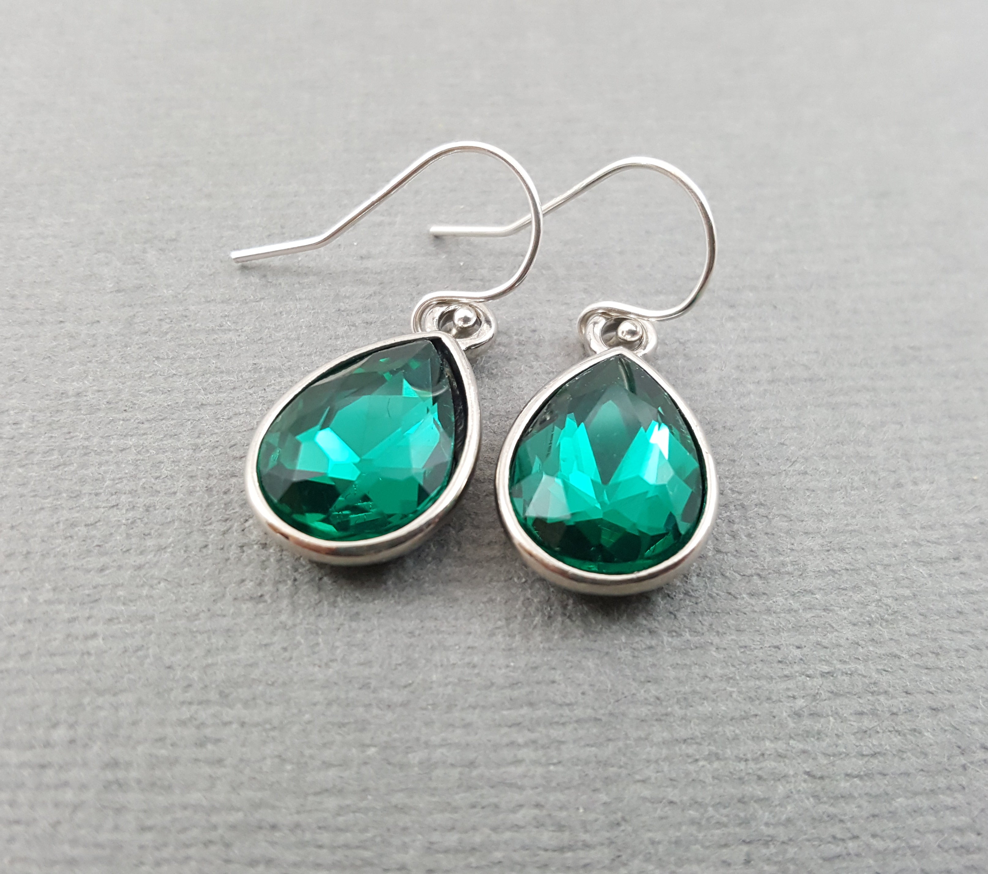 May Birthstone Earrings - Crystal Teardrop Earrings