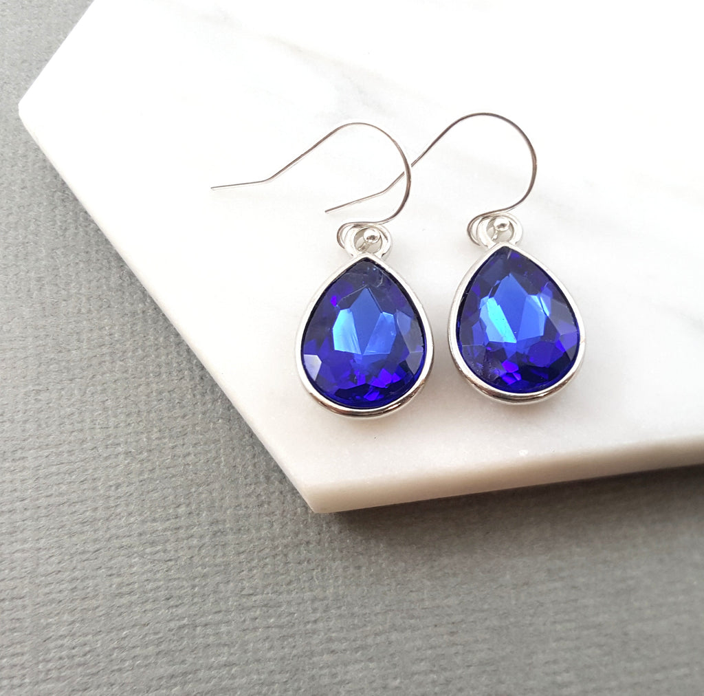 September Birthstone Earrings - Crystal Teardrop Earrings