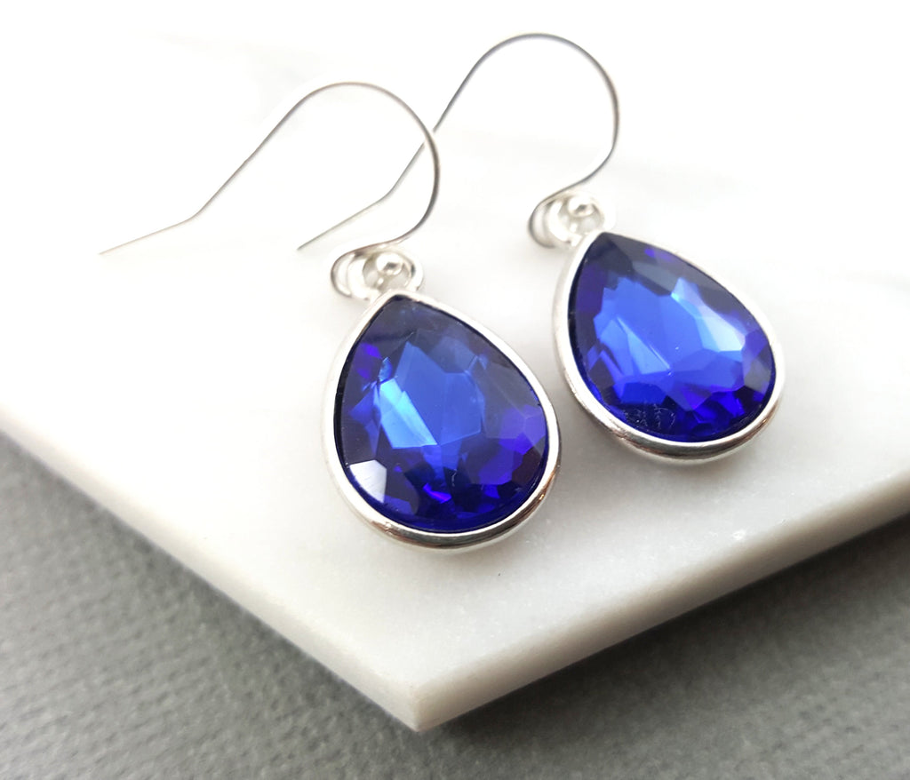 September Birthstone Earrings - Crystal Teardrop Earrings