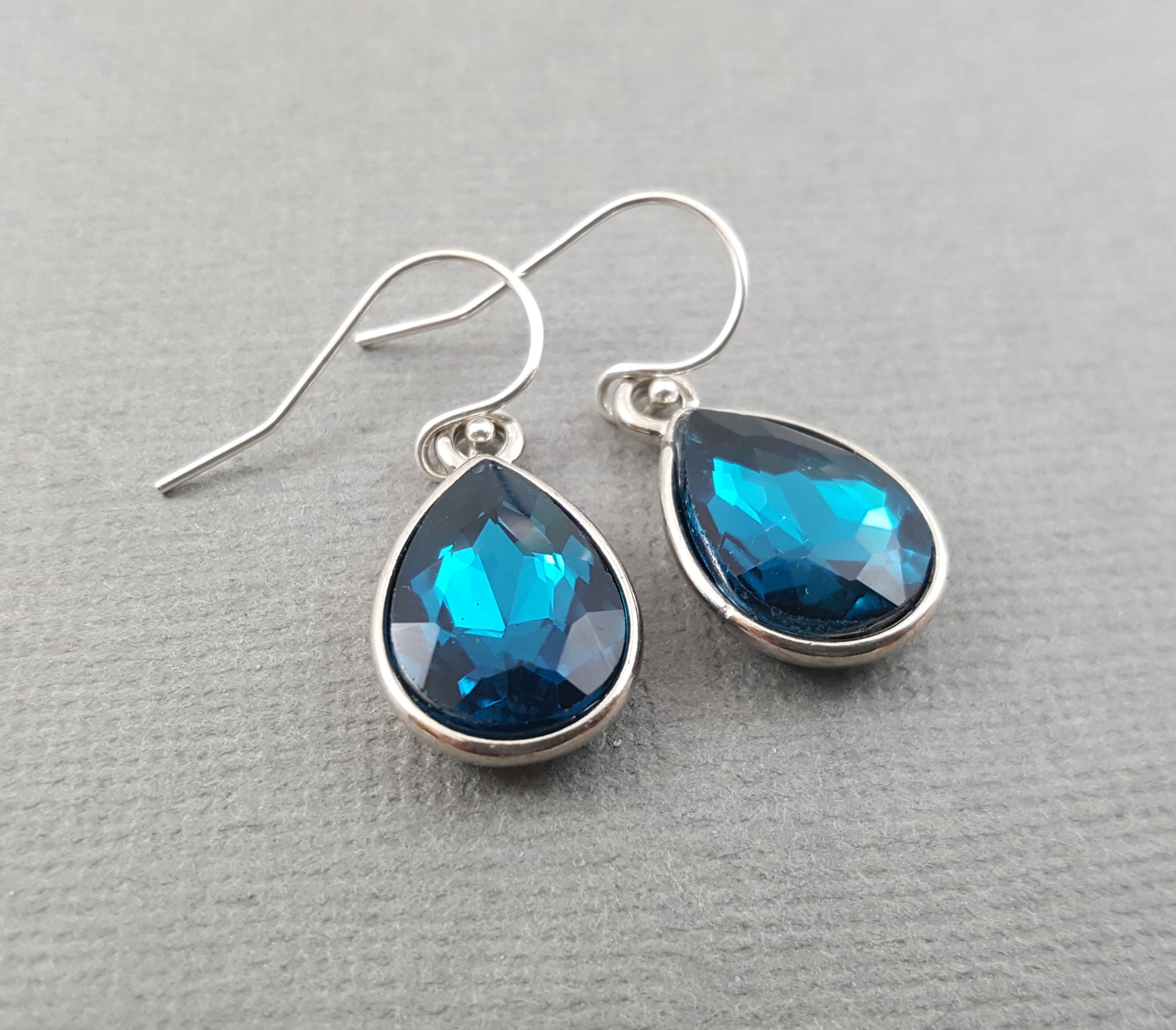 December Birthstone Earrings - Crystal Teardrop Earrings