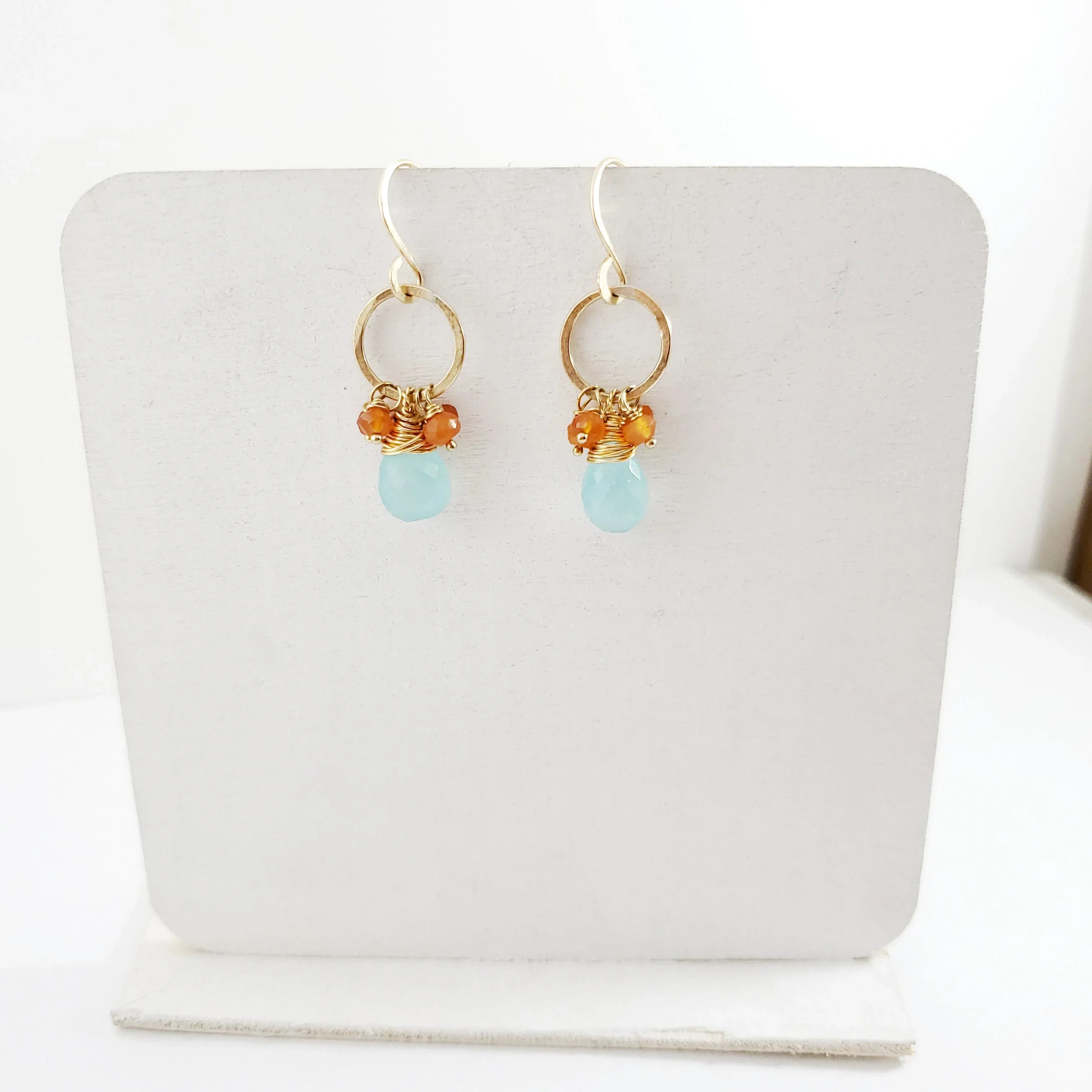 Beata Earrings - Dainty 14k Gold Filled Gemstone Earrings - Jewelry for Her