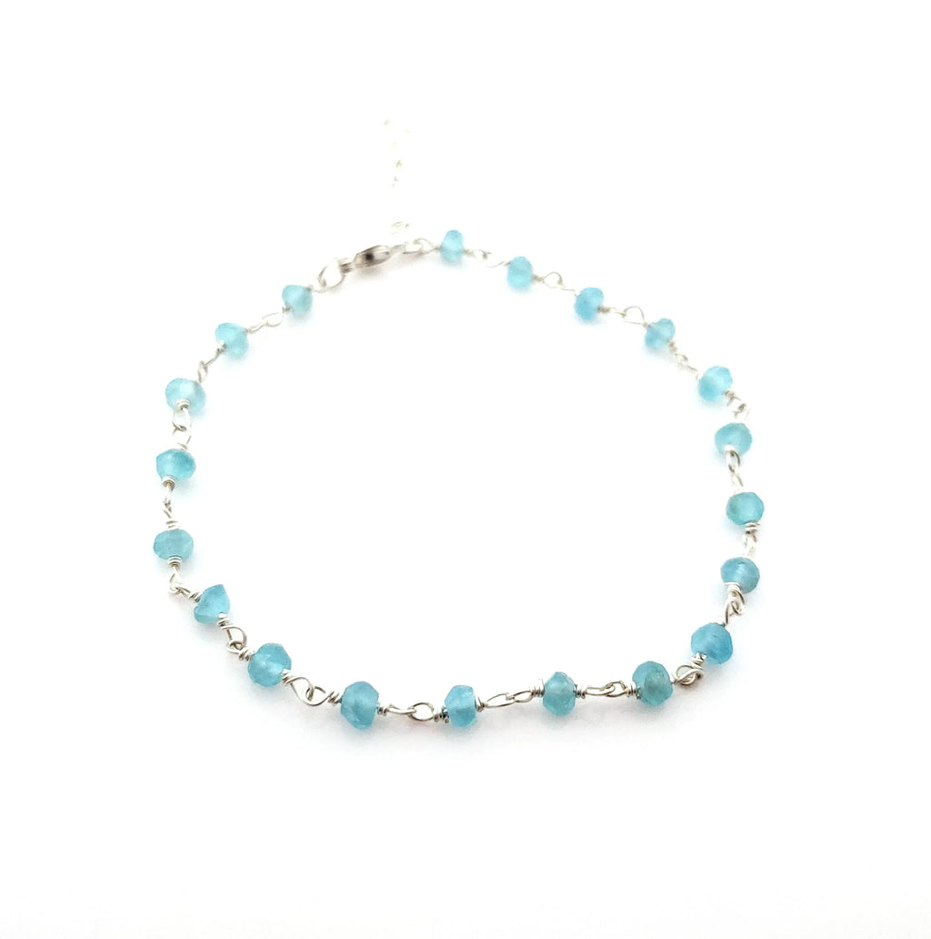 Aquamarine Gemstone Layering Bracelet