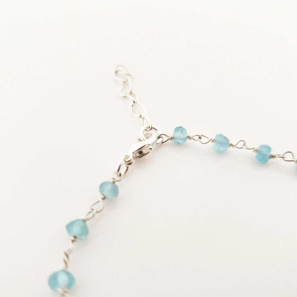 Aquamarine Gemstone Layering Bracelet