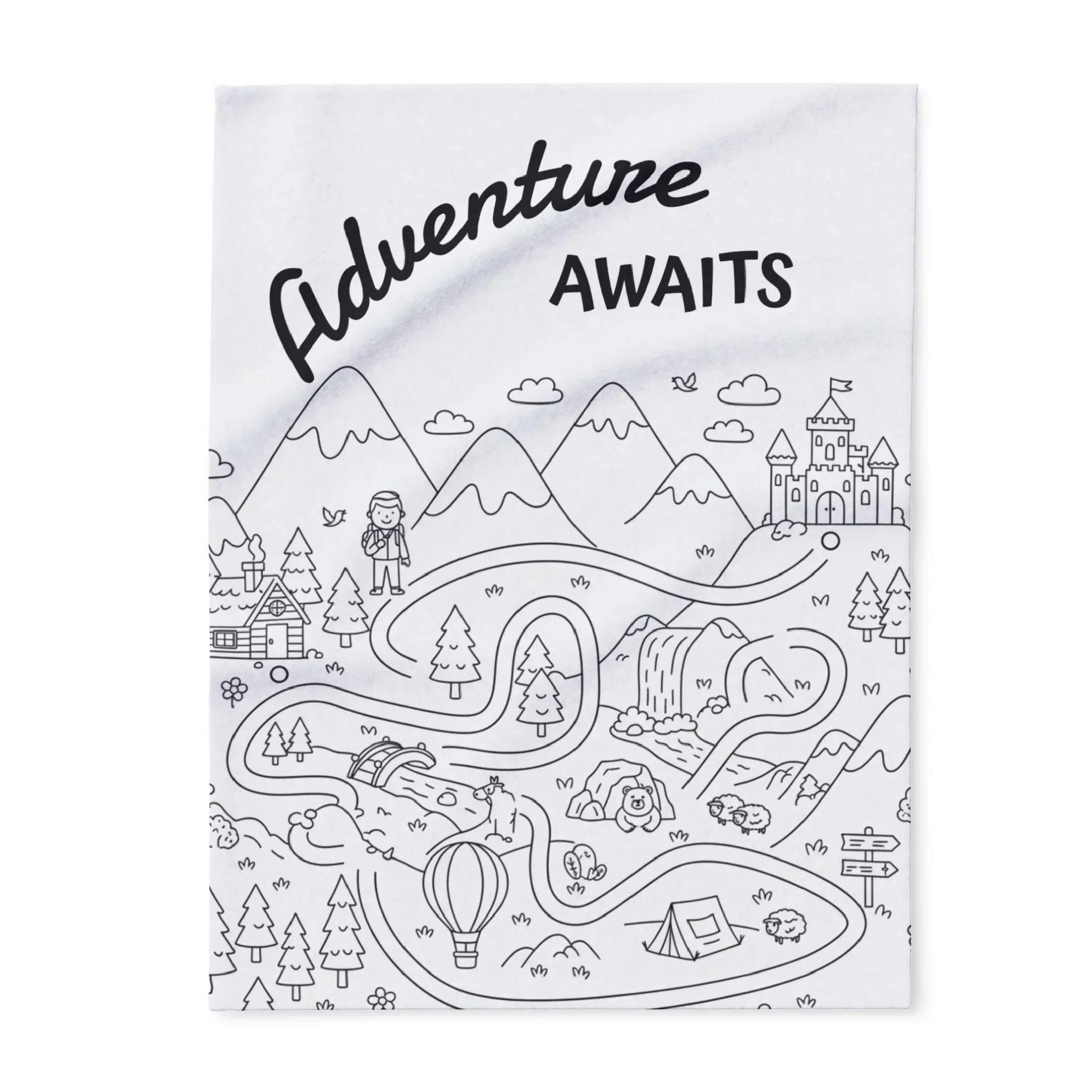 Adventure Awaits Arctic Fleece Blanket - Cozy Travel-Inspired Throw for Adventure Lovers 30'' × 40''