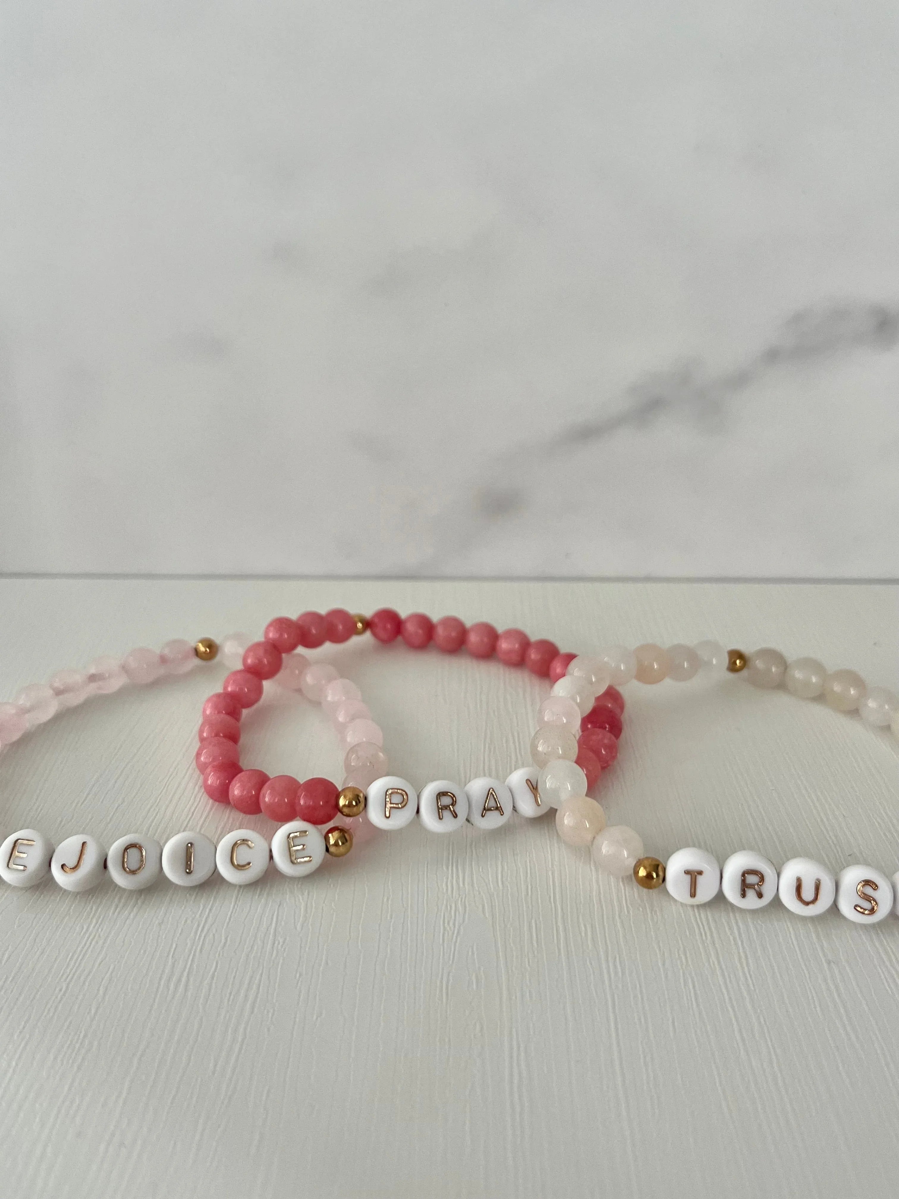 Rejoice Pray Trust Opal Bracelet Set | Beautiful Stacking Jewelry