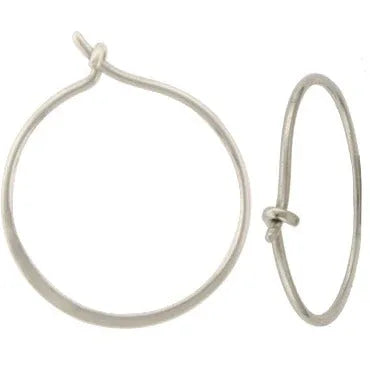 Sterling Silver Hammered Circle Hoop Earrings – 20mm Everyday Modern Hoops