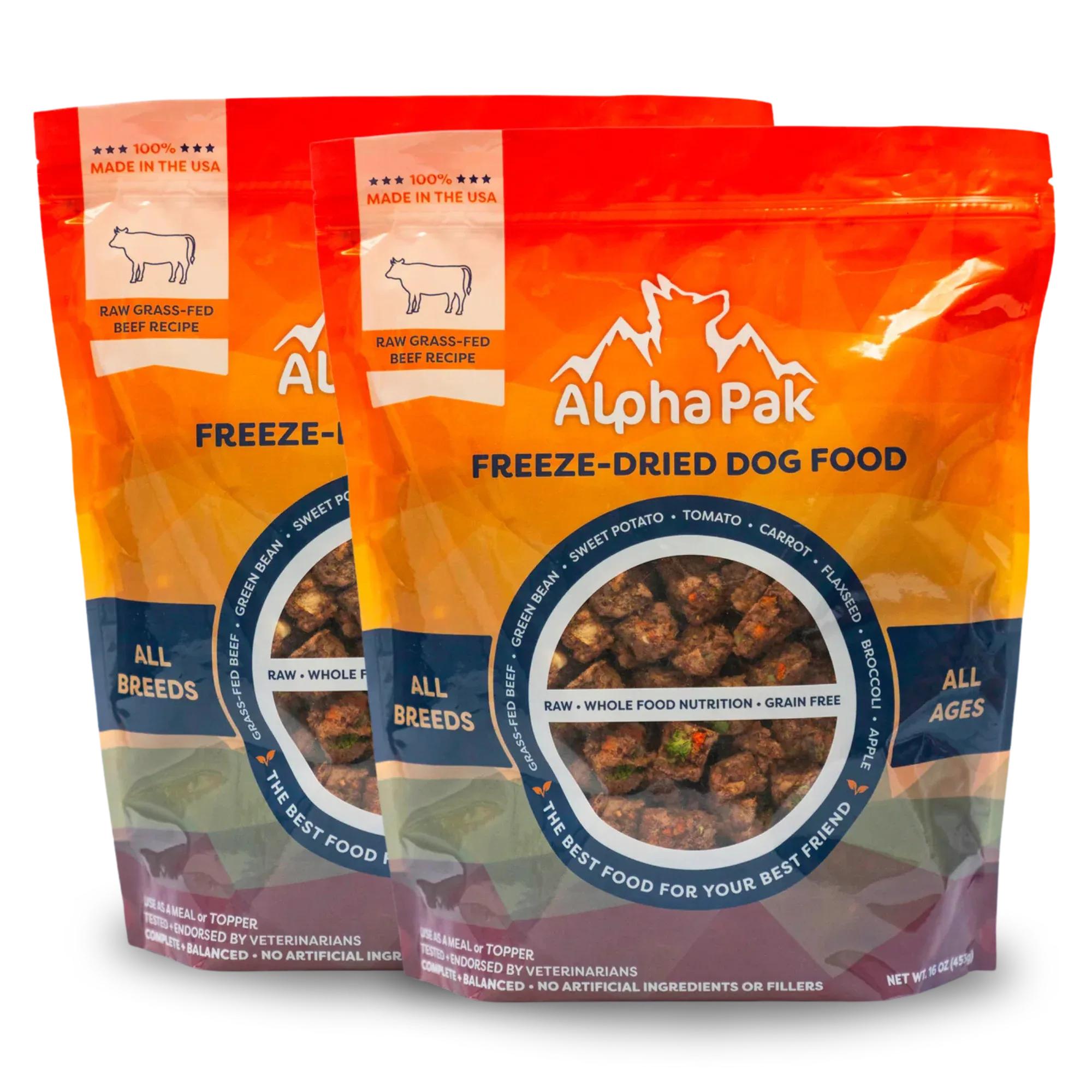 PREMIUM RAW FREEZE DRIED DOG FOOD BEEF 2 Bags