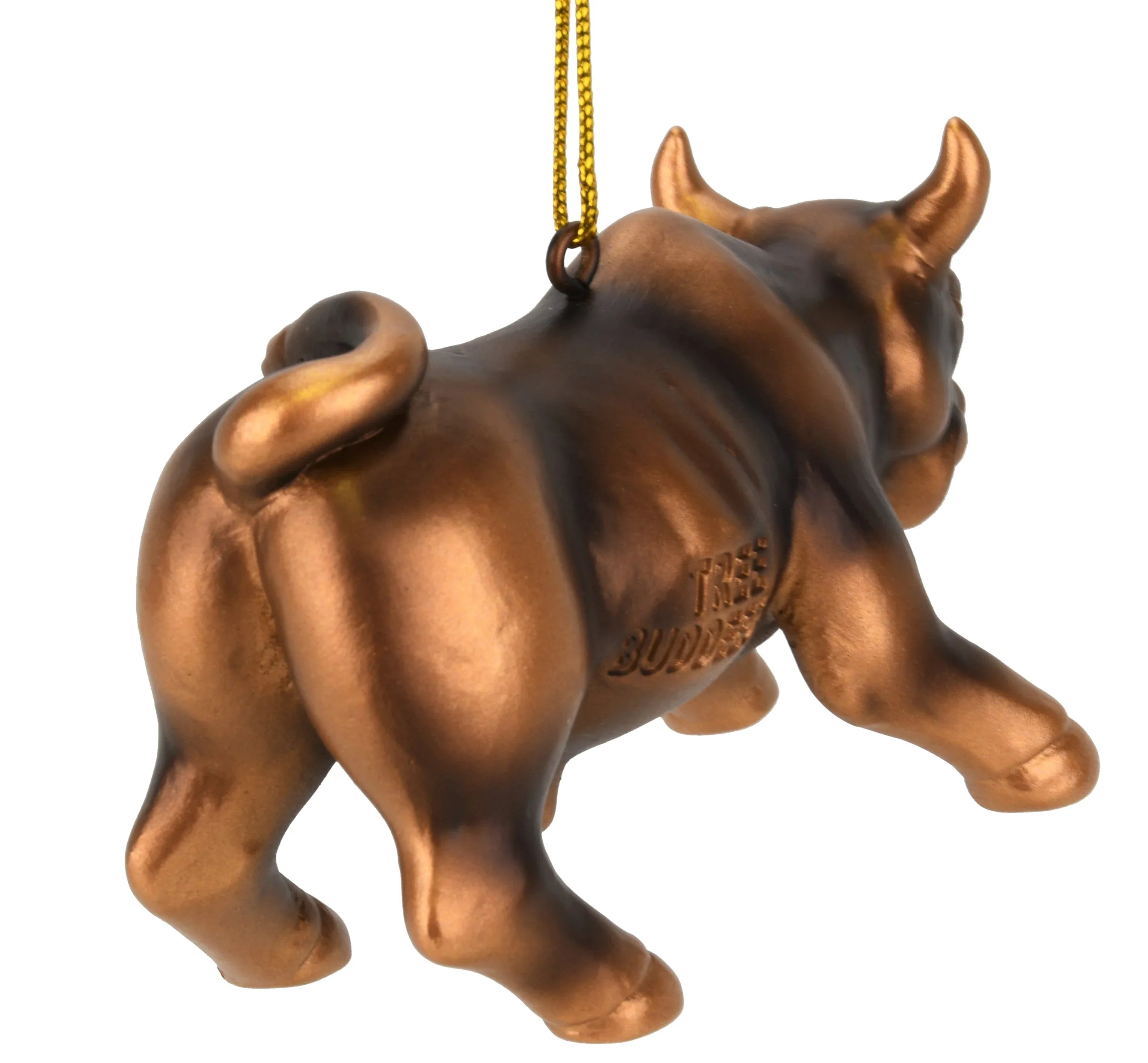 Bronze Bull Market Stock Trading ~ Day Trader Christmas Ornament