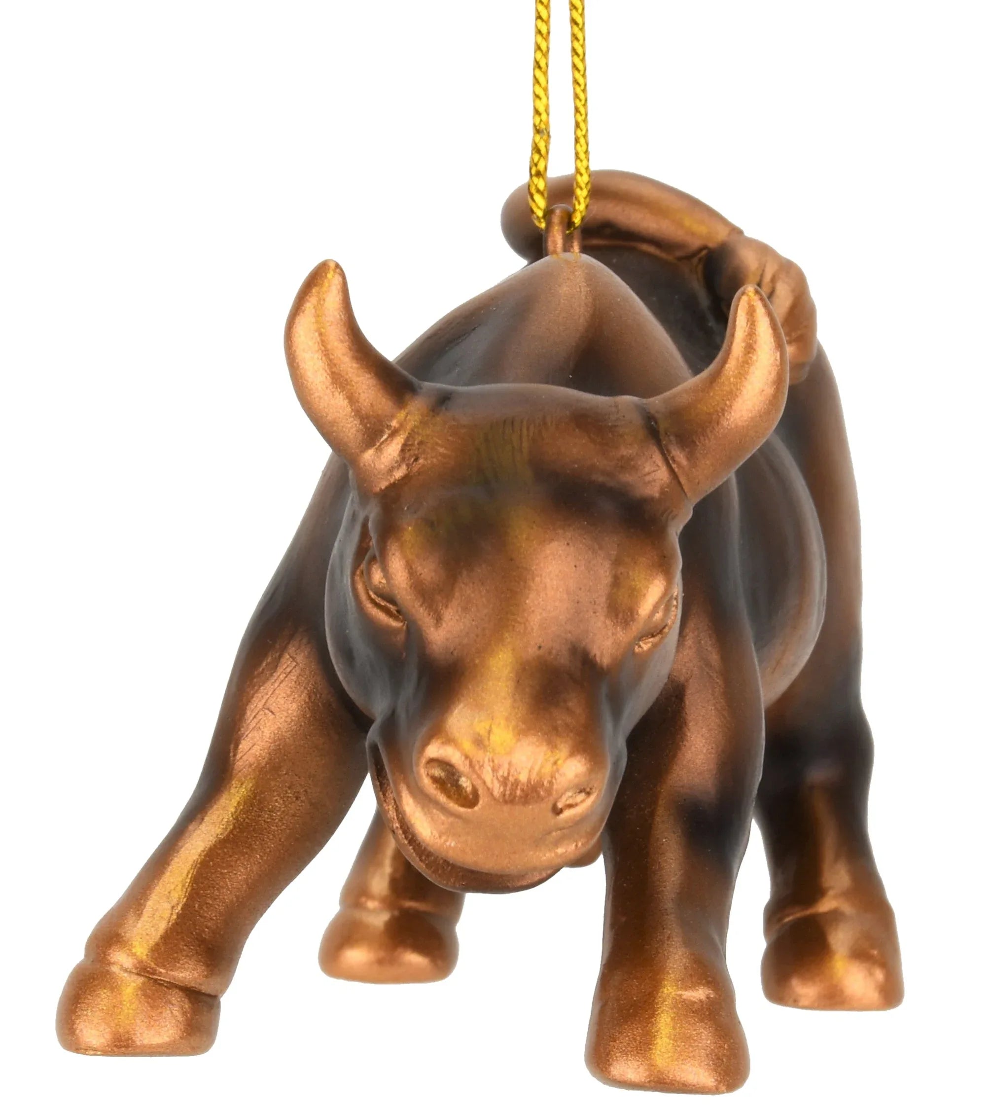 Bronze Bull Market Stock Trading ~ Day Trader Christmas Ornament