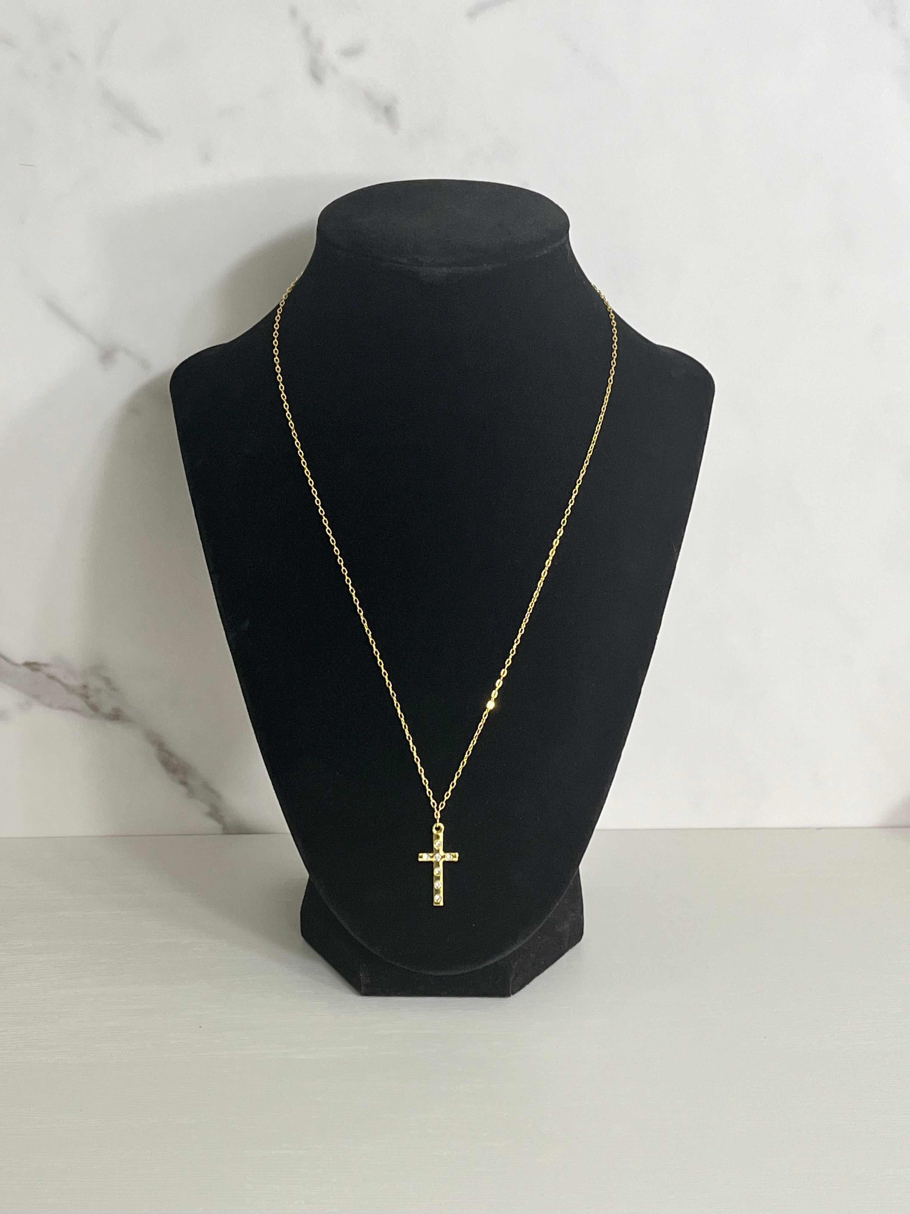 Simply In The Cross – 16K Gold Necklace