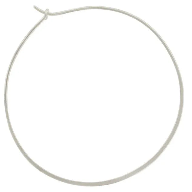 Sterling Silver Hammered Circle Hoop Earrings – Extra Large 50mm Statement Hoops