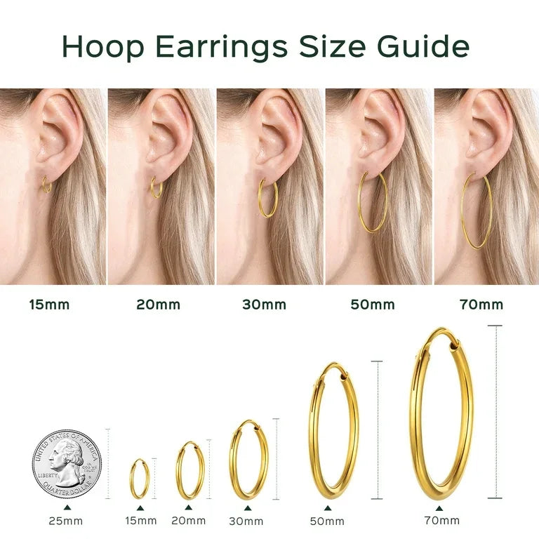 Sterling Silver Hammered Circle Hoop Earrings – 20mm Everyday Modern Hoops