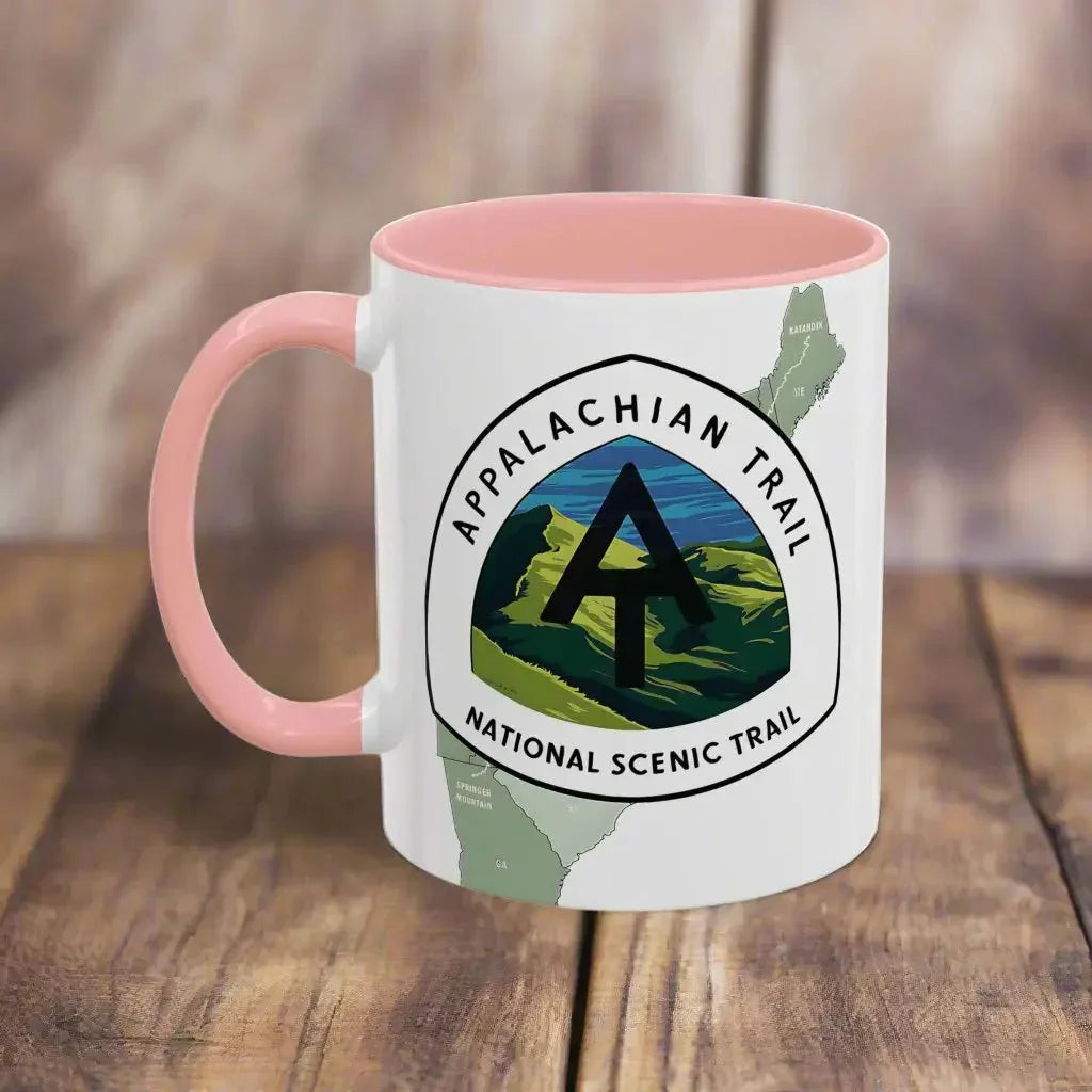 Appalachian National Scenic Trail Accent Coffee Mug 11oz 15oz 11oz Pink