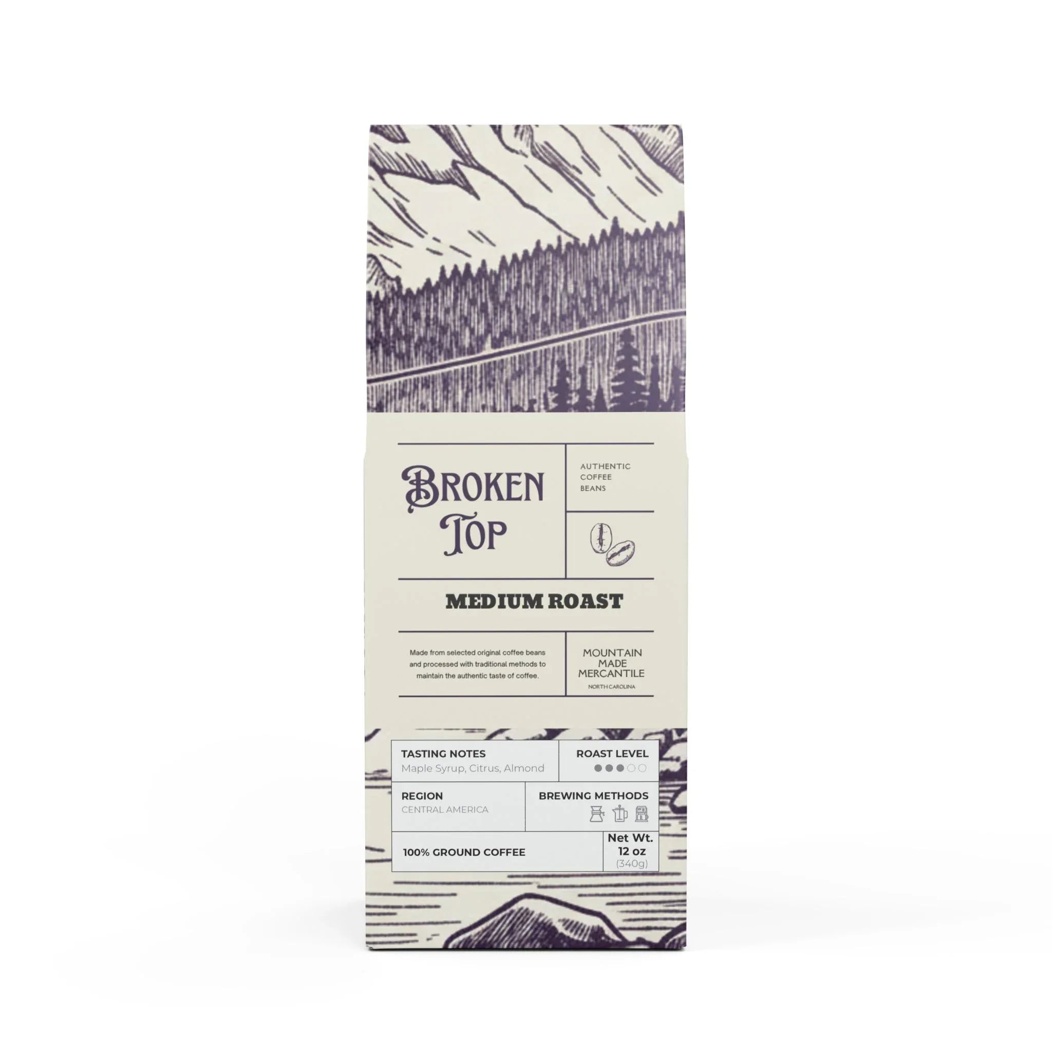 Broken Top Coffee Blend (Medium Roast) Ground 12oz