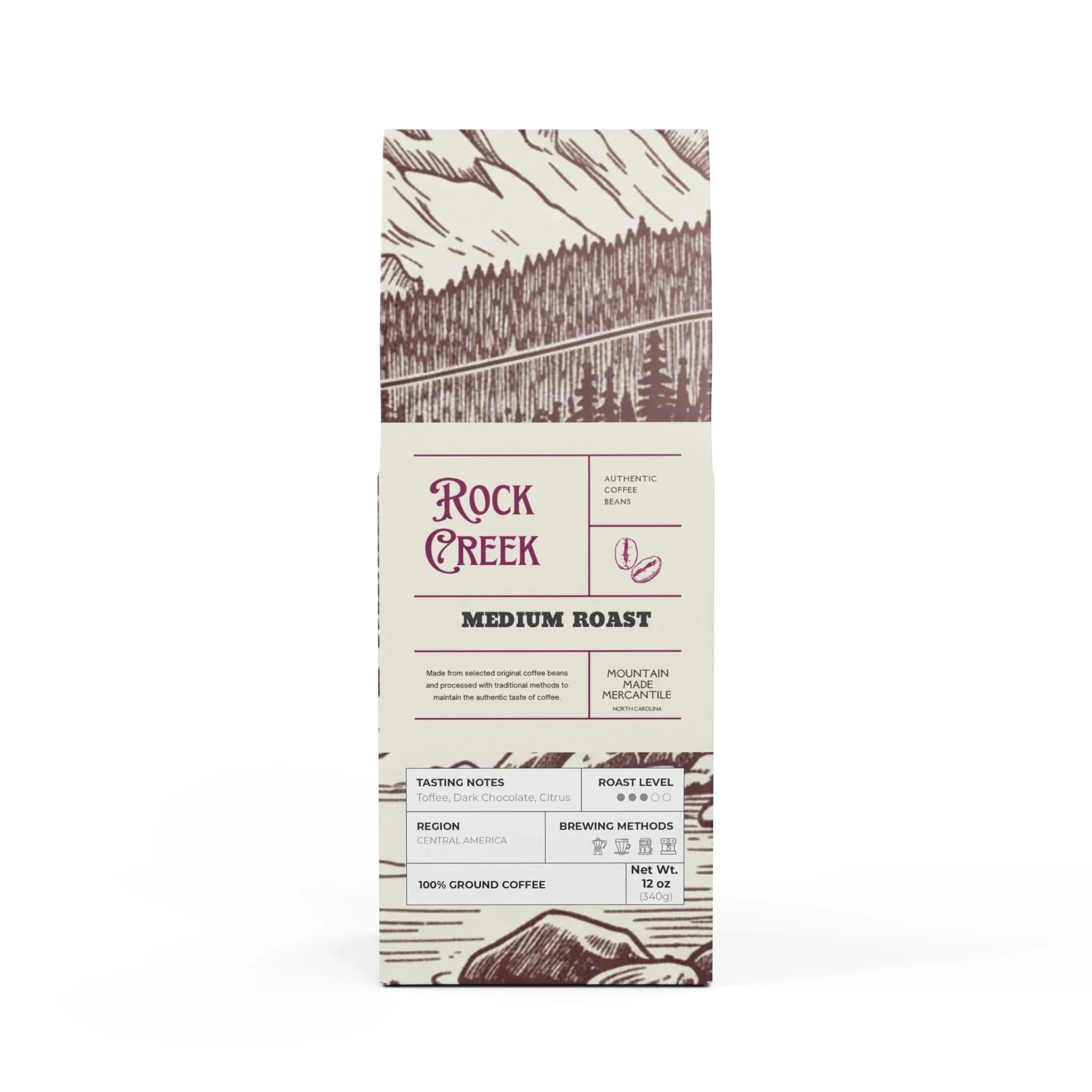 Rock Creek Coffee Blend (Medium Roast) Ground 12oz