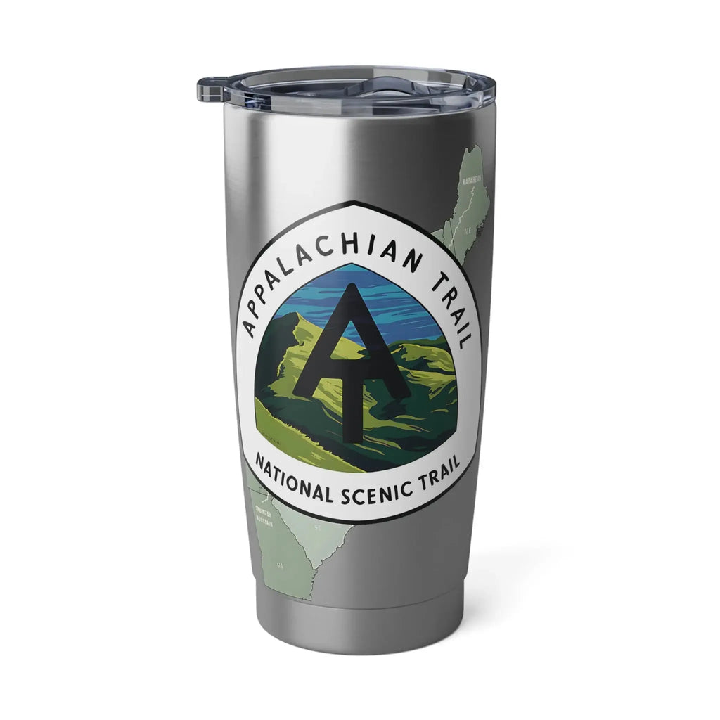 Appalachian Trail Insulated 20oz Tumbler Map Logo 20oz Silver