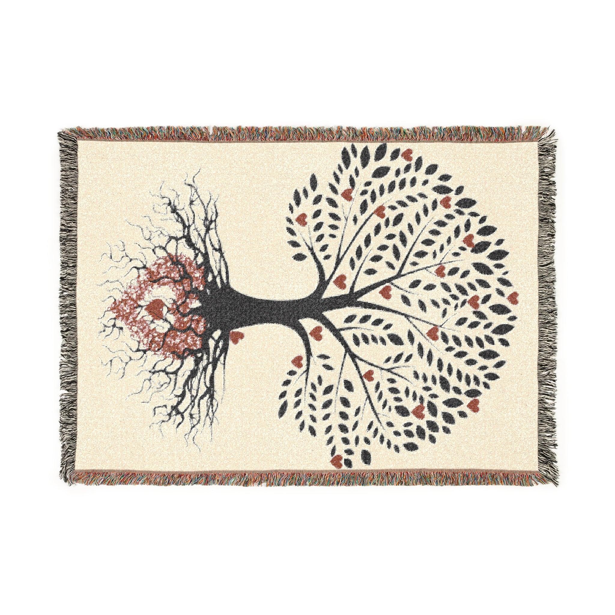 Artistic Tree Woven Blanket - Cozy Home Decor with Inspirational Design 52'' × 37''