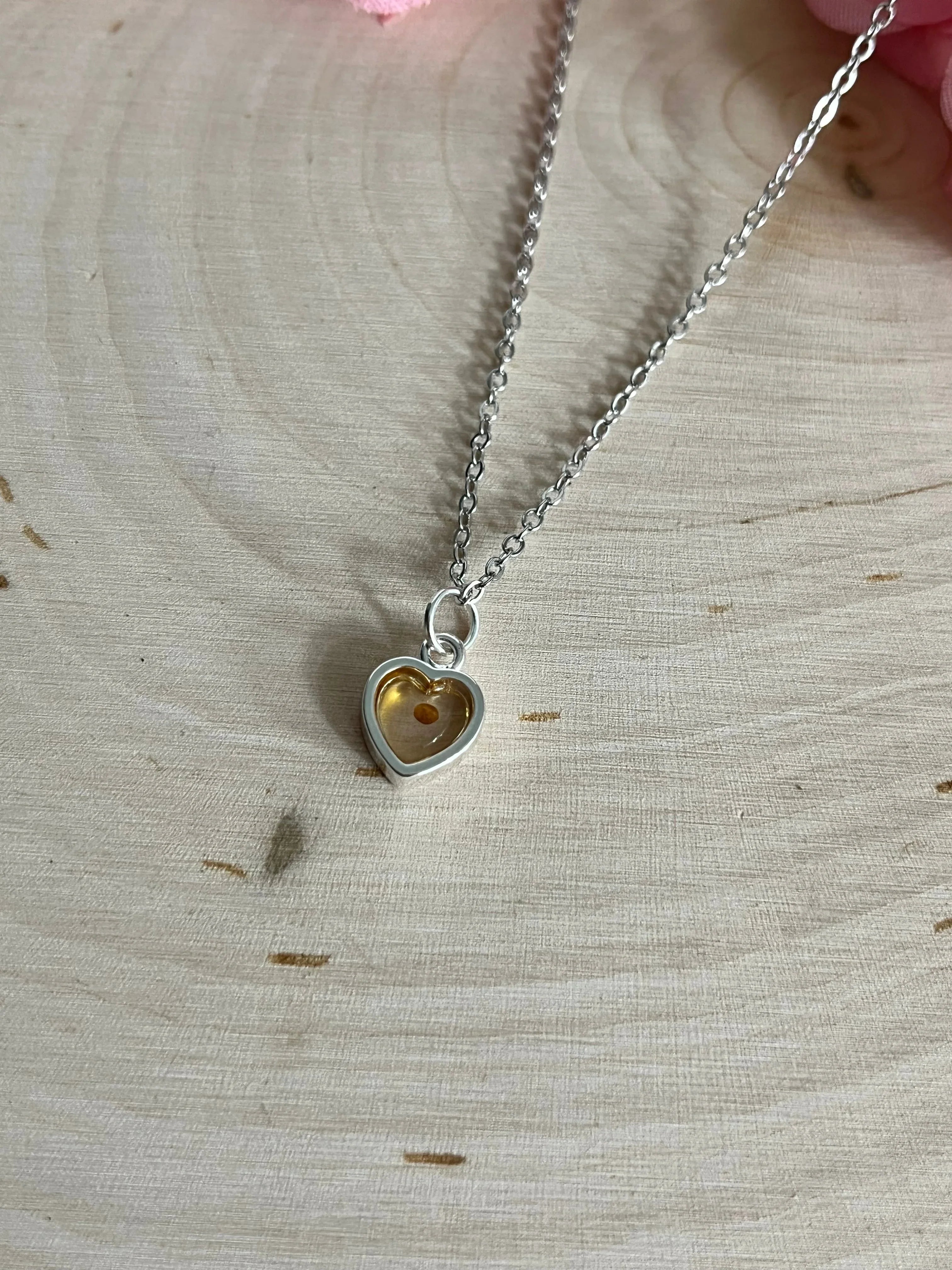 Mustard Seed Heart Necklace in Gold and Silver – Christian Faith Jewelry for Women