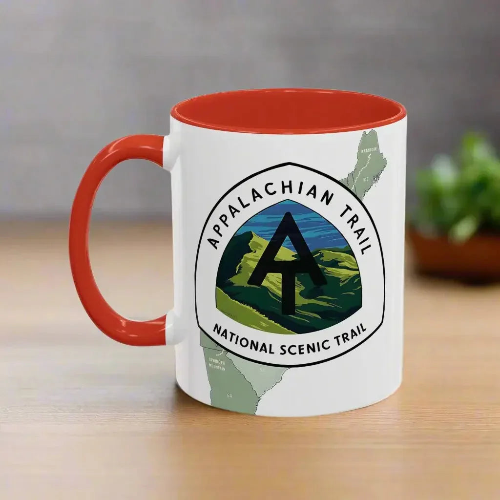 Appalachian National Scenic Trail Accent Coffee Mug 11oz 15oz 11oz Red