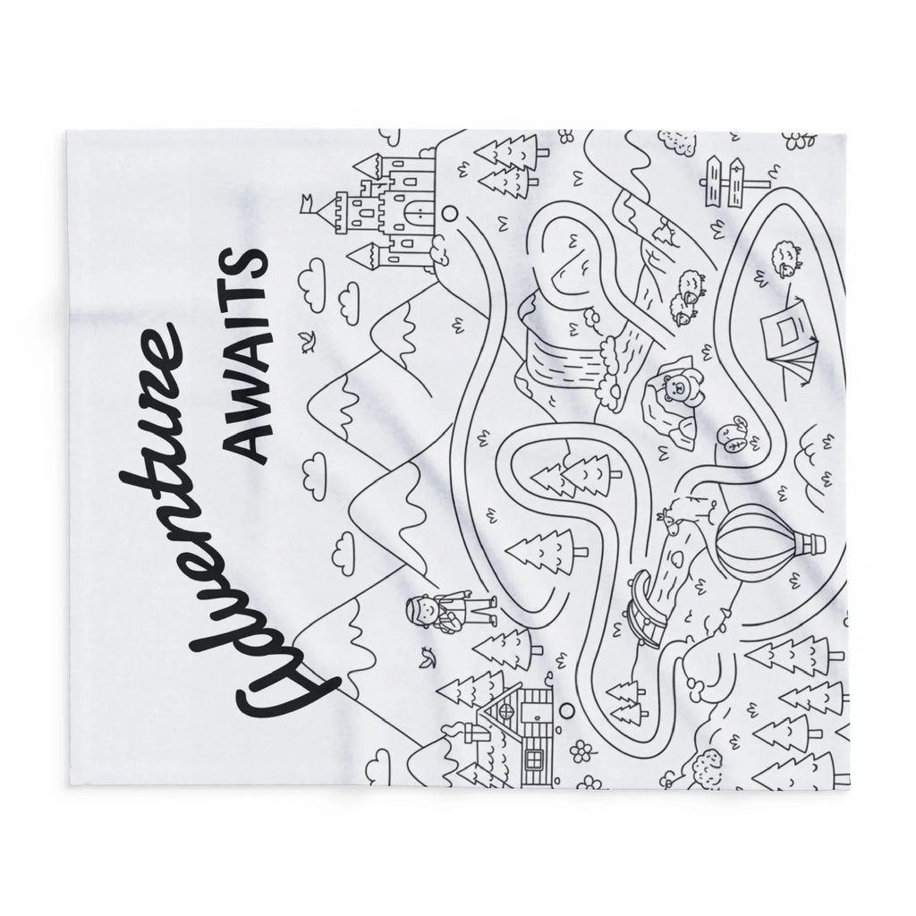 Adventure Awaits Arctic Fleece Blanket - Cozy Travel-Inspired Throw for Adventure Lovers