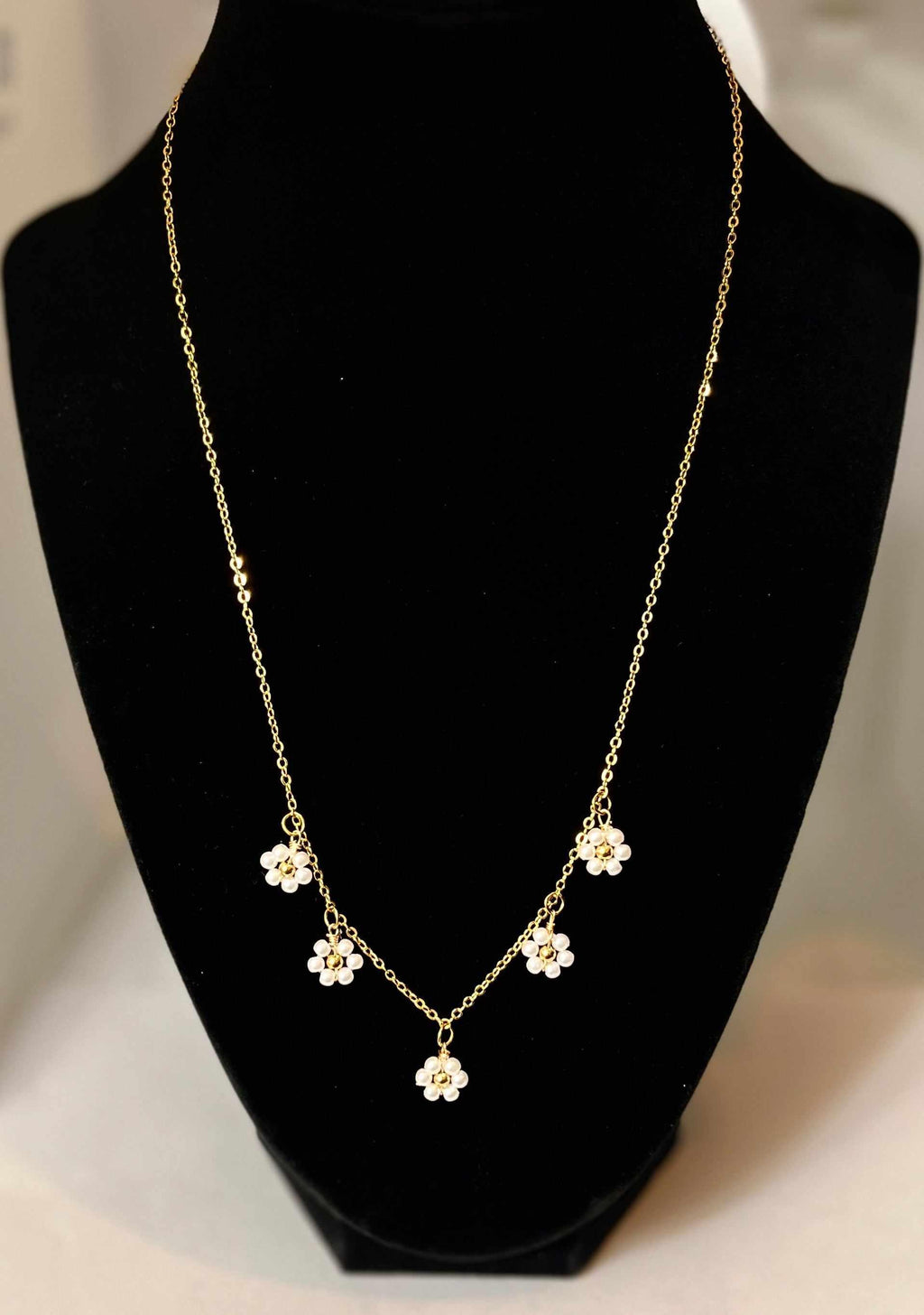 Gold Daisy Flower Necklace - 16K Christian Jewelry