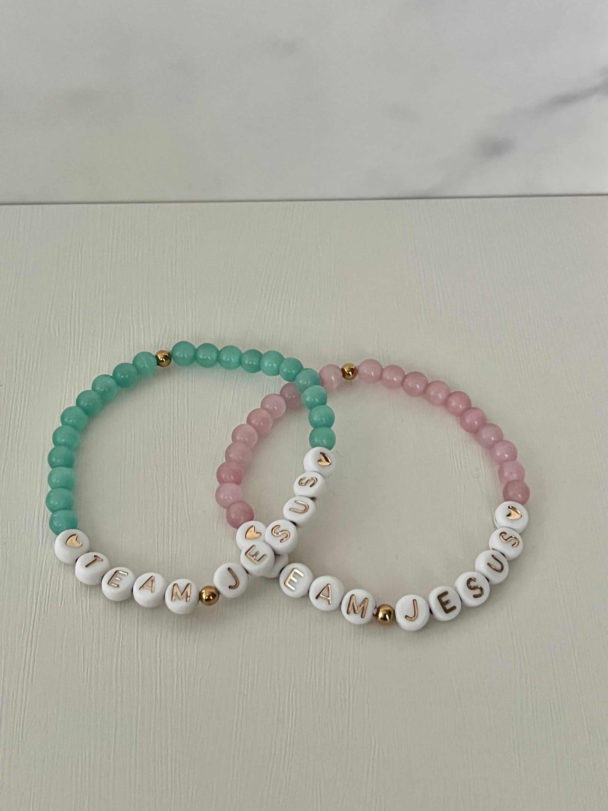 Opal Iridescent Bead Bracelet – Team Jesus Multicolor Faith Jewelry