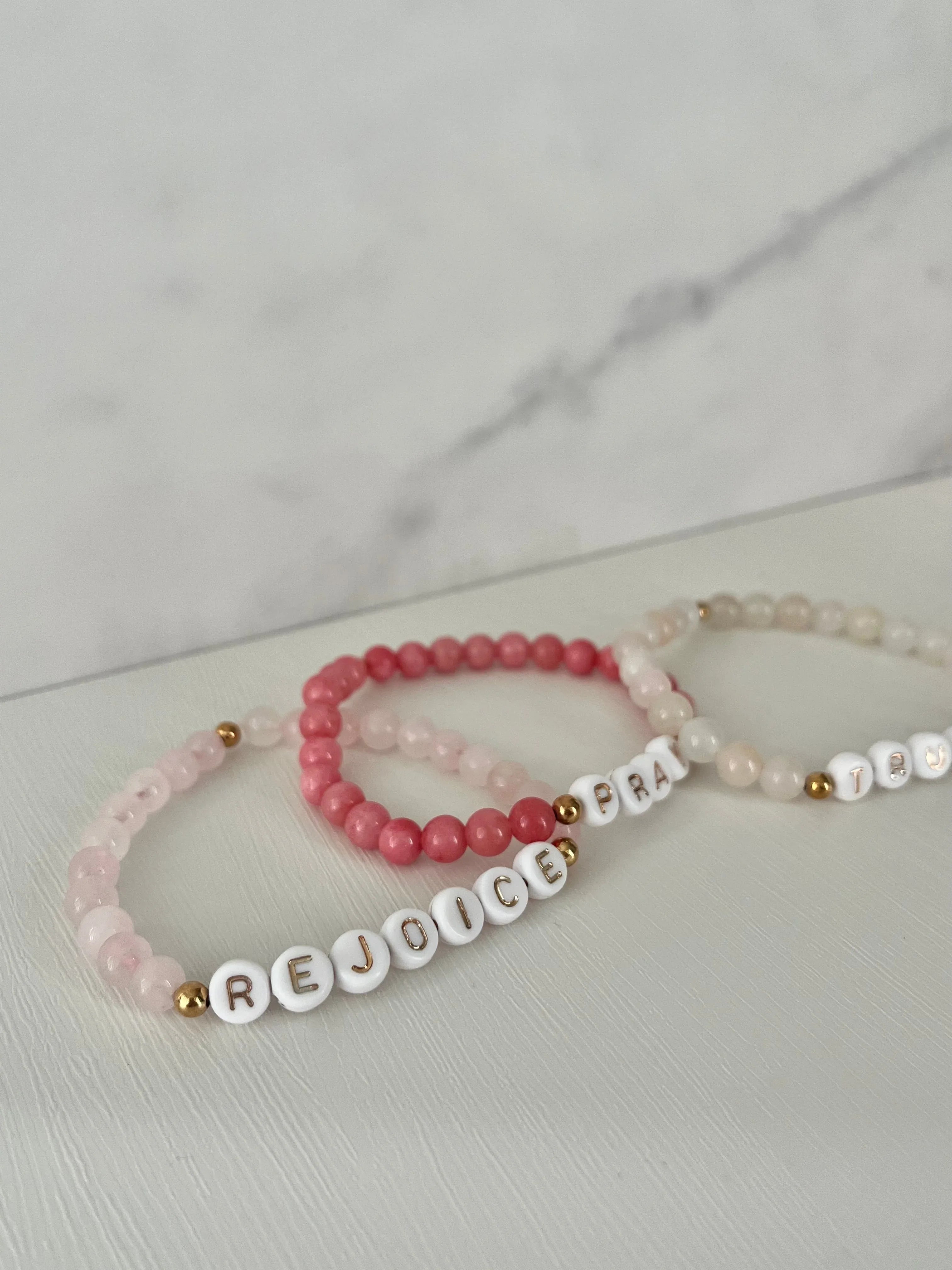 Rejoice Pray Trust Opal Bracelet Set | Beautiful Stacking Jewelry