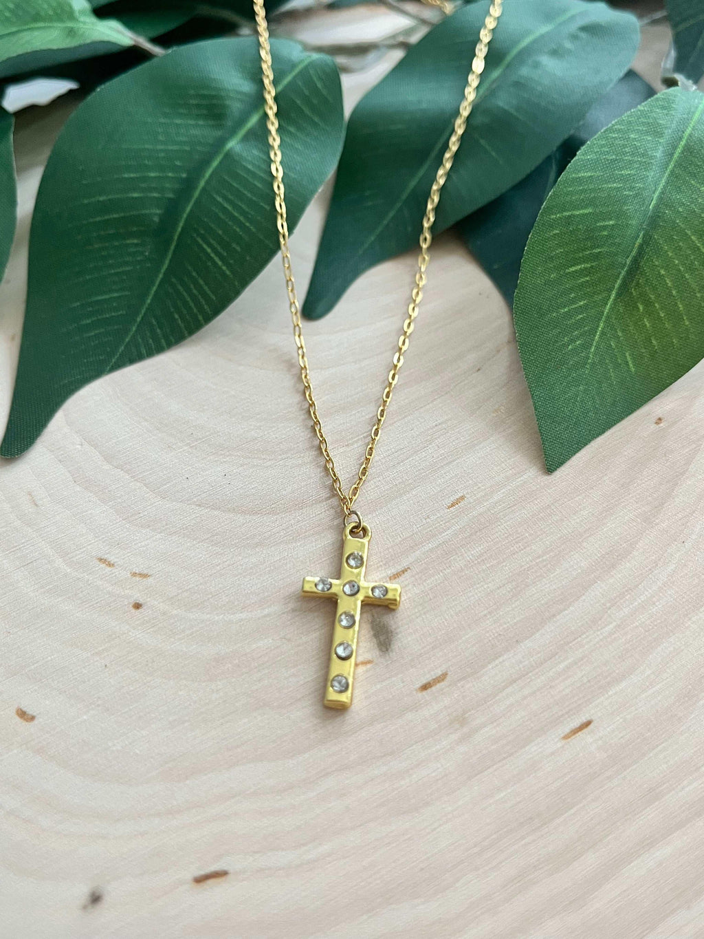 Simply In The Cross – 16K Gold Necklace