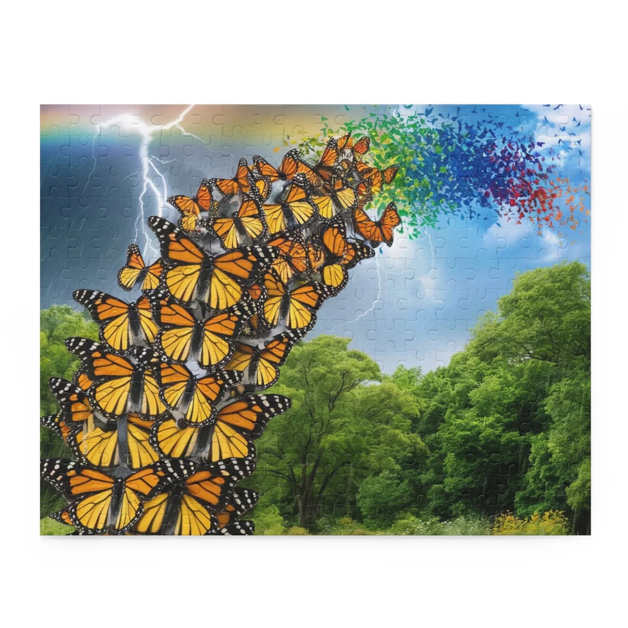 Rainbow Monarch Puzzle 14" × 11" (252 pcs)