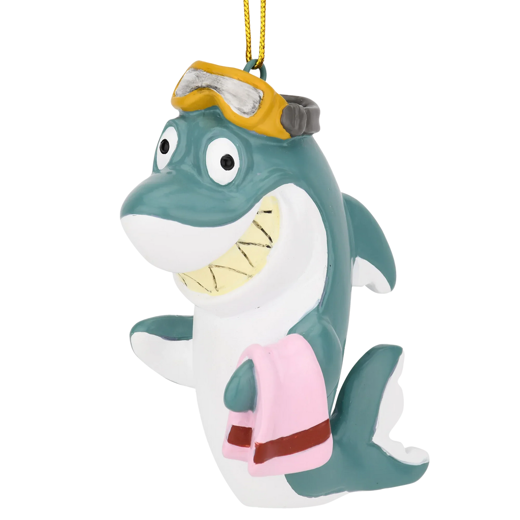Beach Shark Christmas Ornament