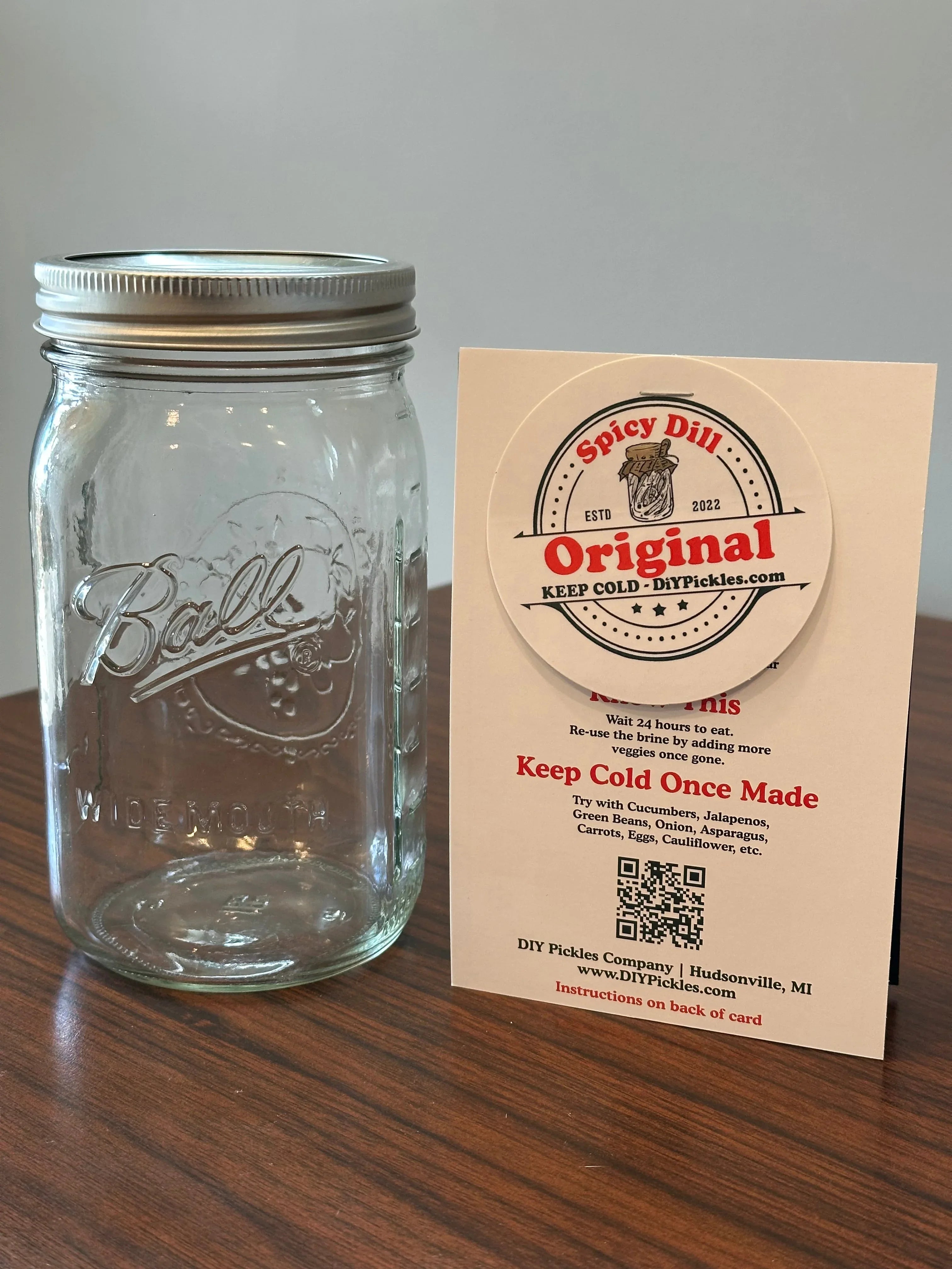 DIY Pickles Mason Jar Bundle Spicy Dill aka "Original"