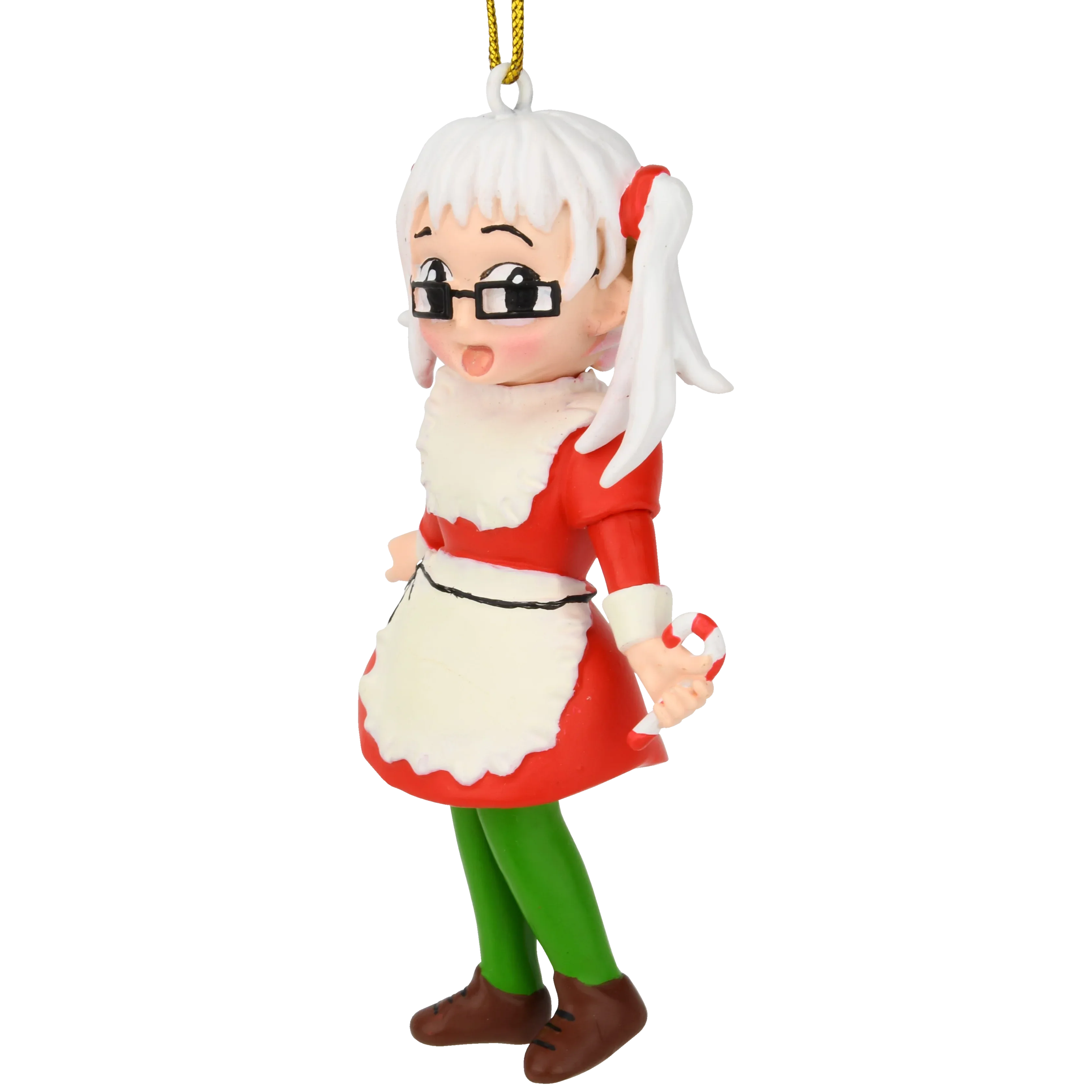 Anime Mrs. Claus Christmas Cartoon Character Ornament