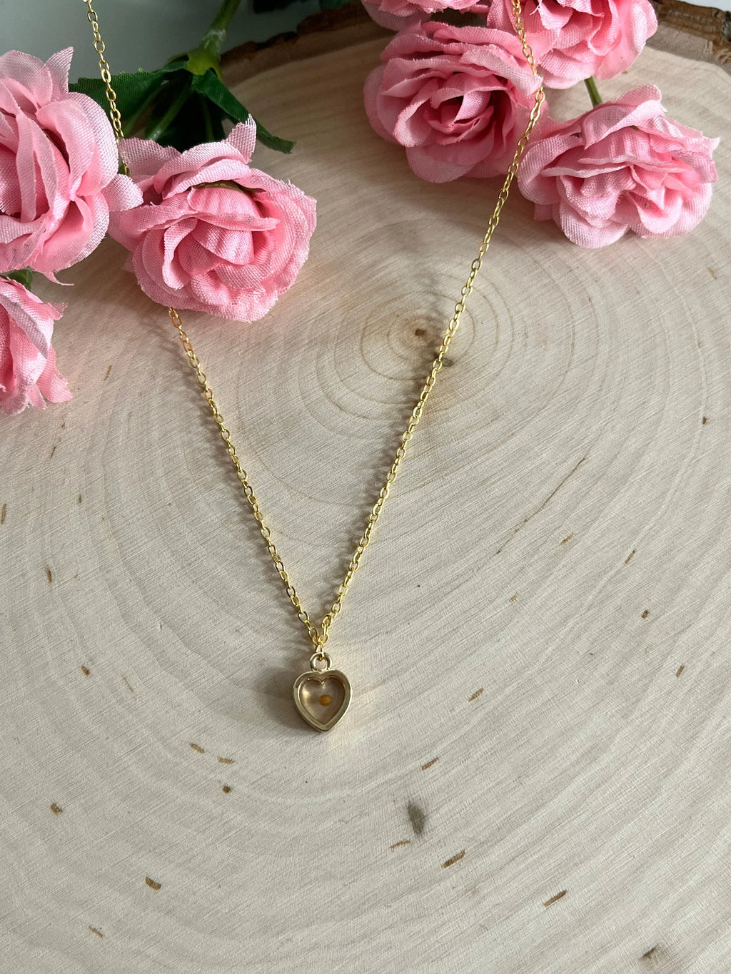Mustard Seed Heart Necklace in Gold and Silver – Christian Faith Jewelry for Women Gold