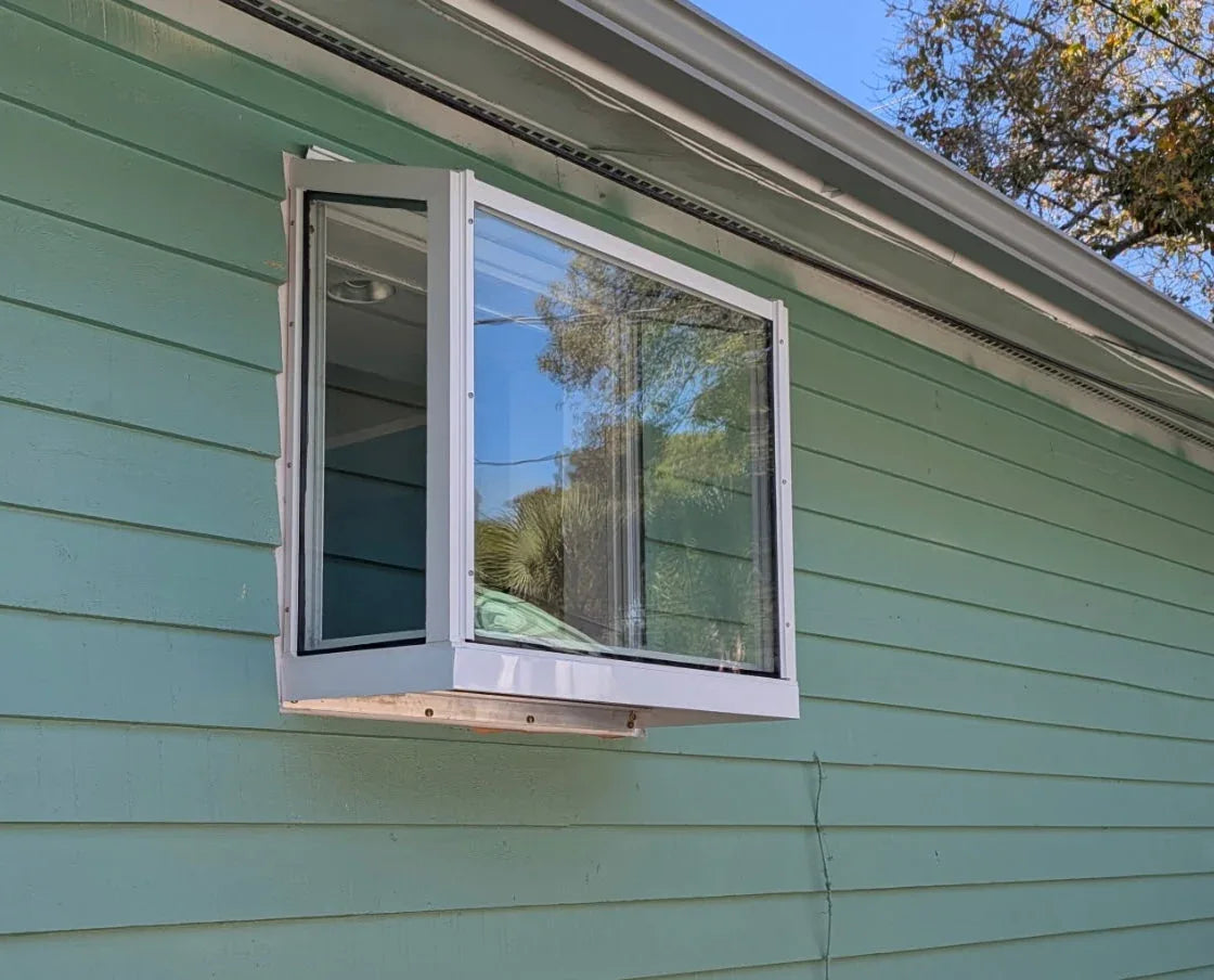 Garden Window White Small Size : 39 5 8'" x 39 5 8" Polycarbonate