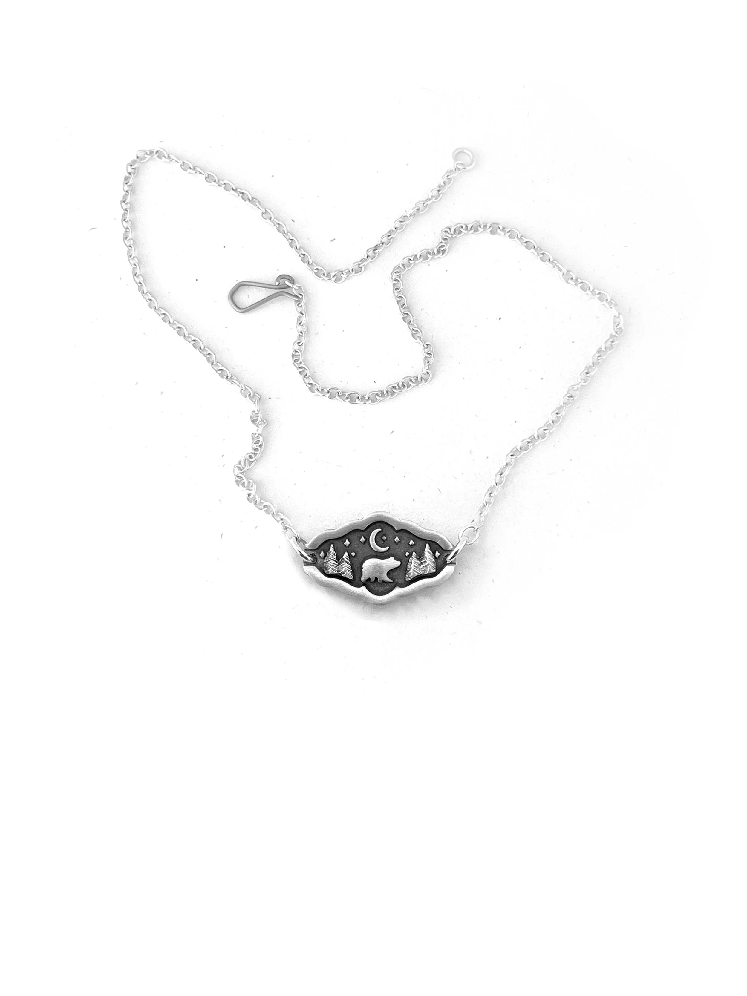 Sterling Silver Bear Necklace