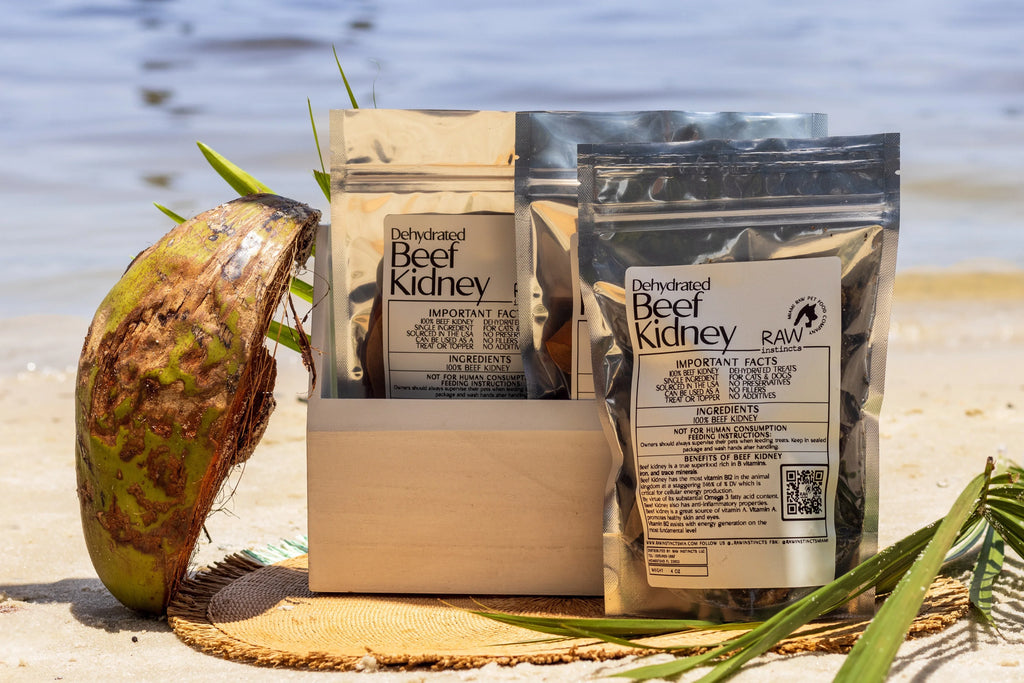 Dehydrated Beef Kidney | Raw Instincts | Small Batch Superfood Treat for Cats & Dogs