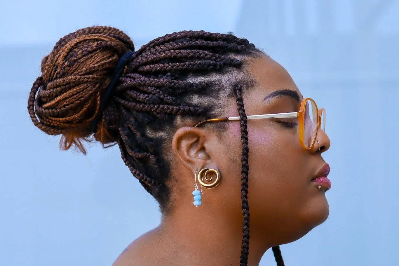 Sky Blue Jade Gemstone Sterling Earrings