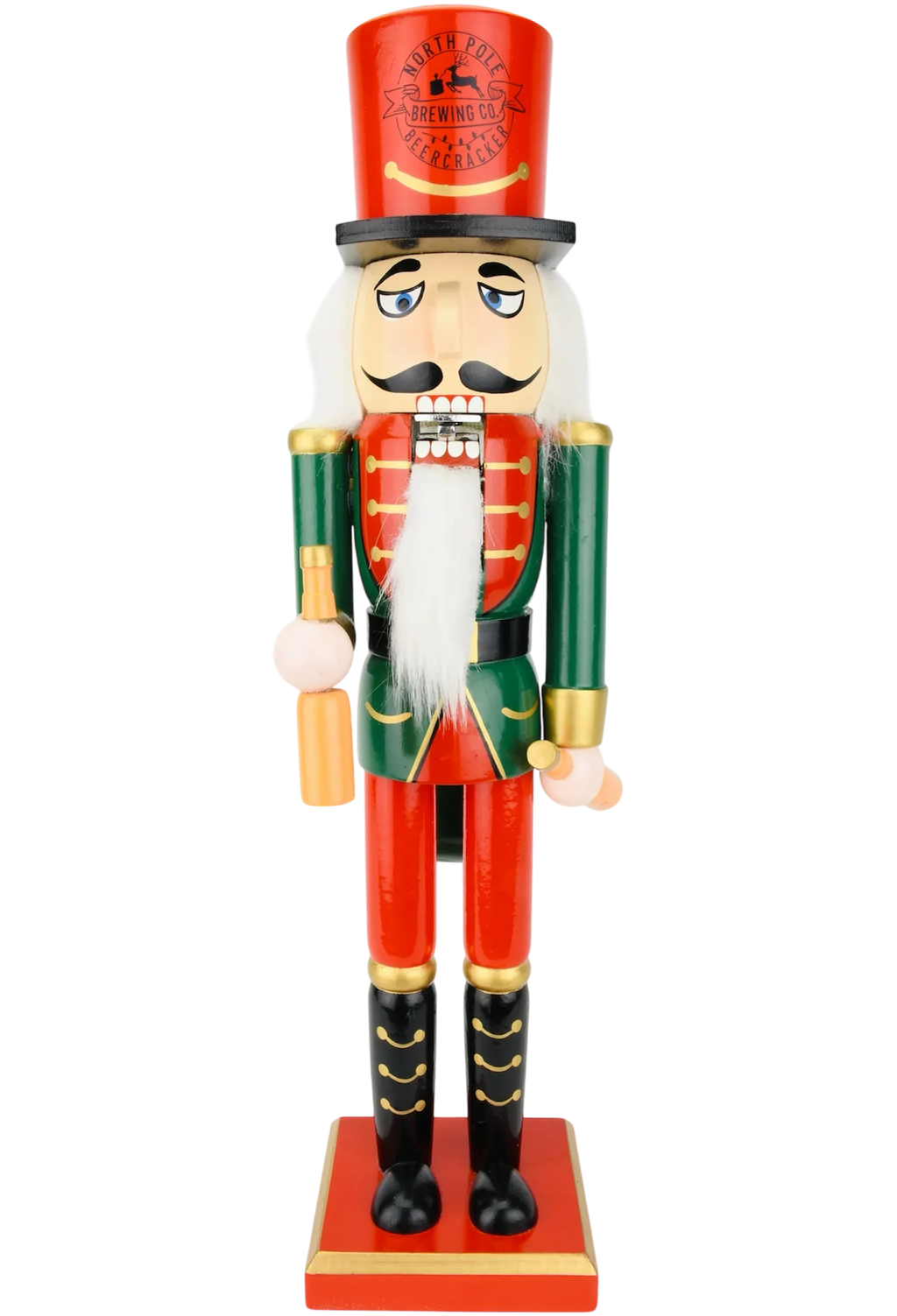 Beercracker® – Bottle Opener Nutcracker – 15 Inch Tall Functional Bottle Opening Décor – Funny Gift for Beer Lovers