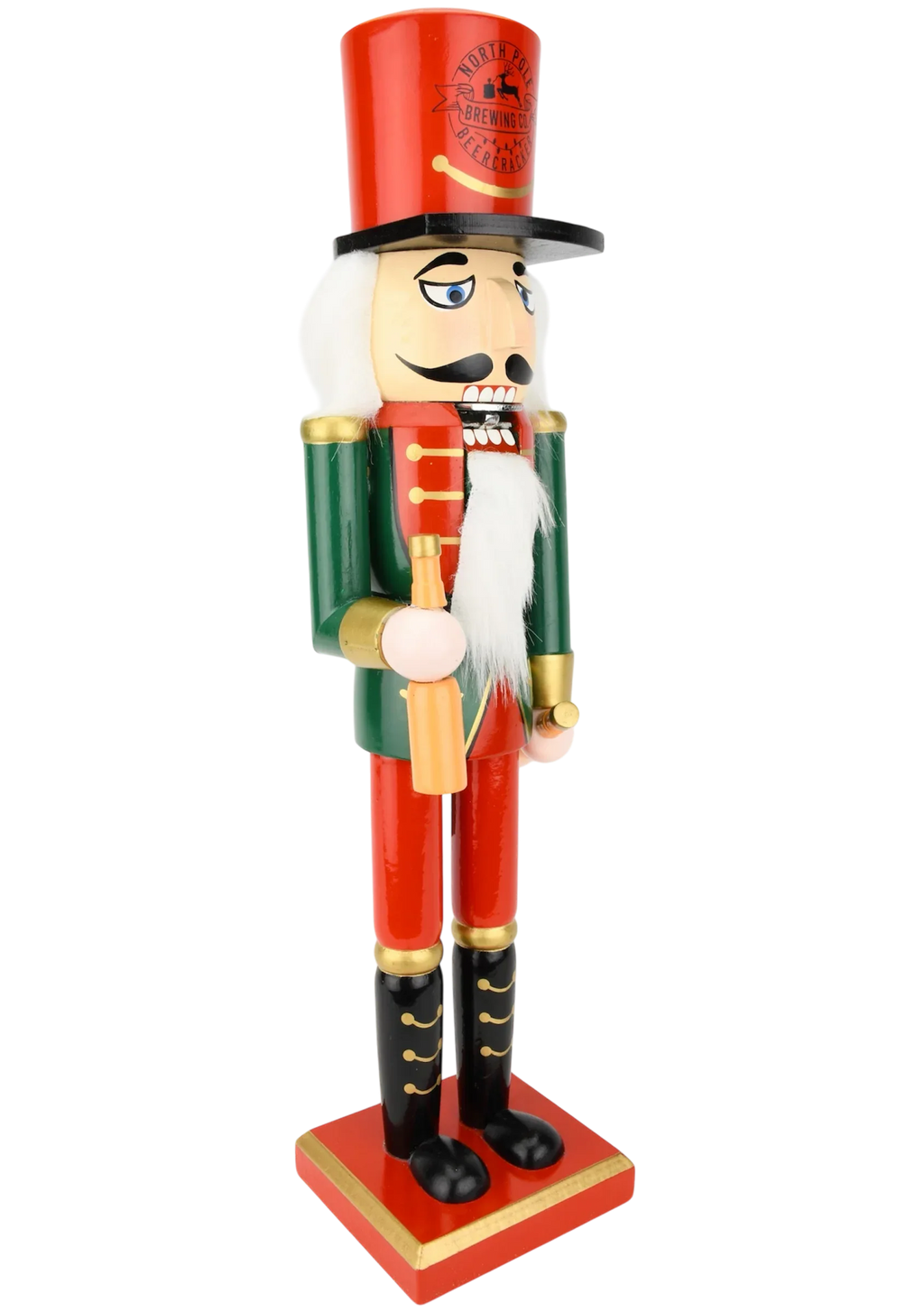 Beercracker® – Bottle Opener Nutcracker – 15 Inch Tall Functional Bottle Opening Décor – Funny Gift for Beer Lovers