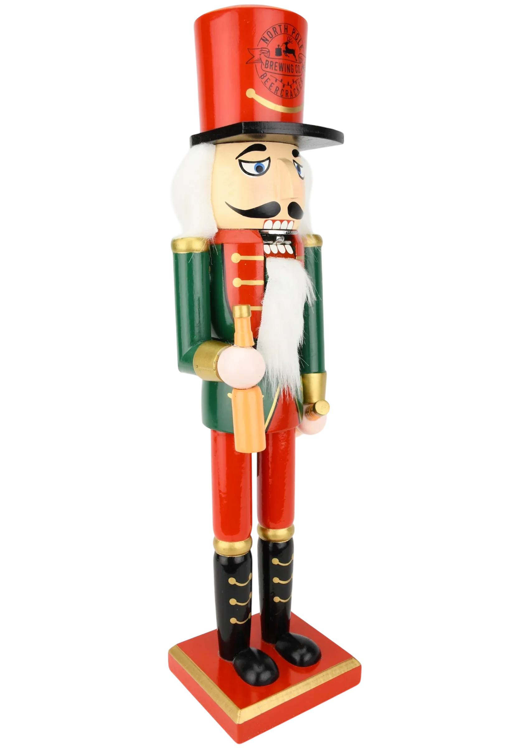 Beercracker® – Bottle Opener Nutcracker – 15 Inch Tall Functional Bottle Opening Décor – Funny Gift for Beer Lovers