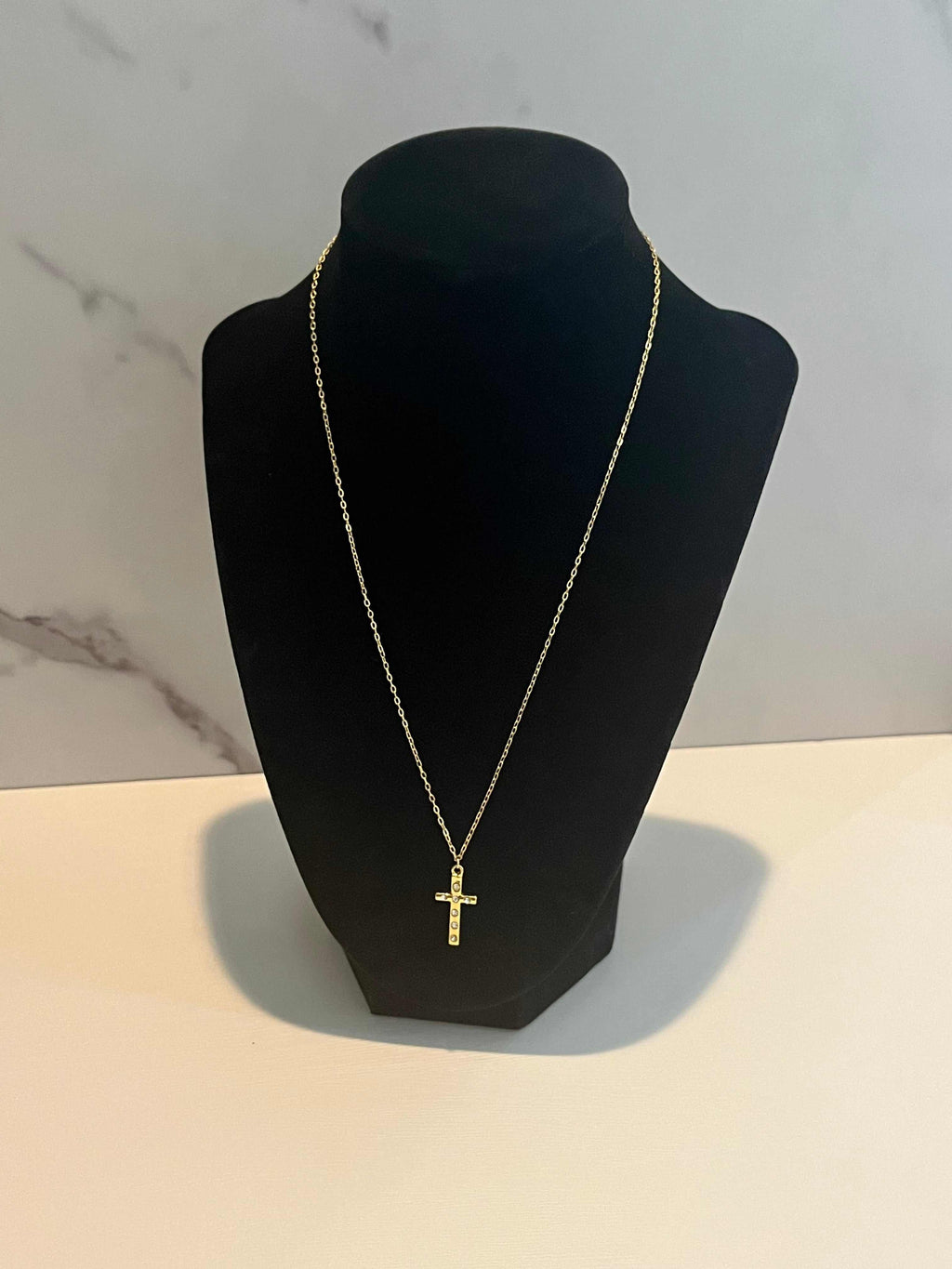 Simply In The Cross – 16K Gold Necklace